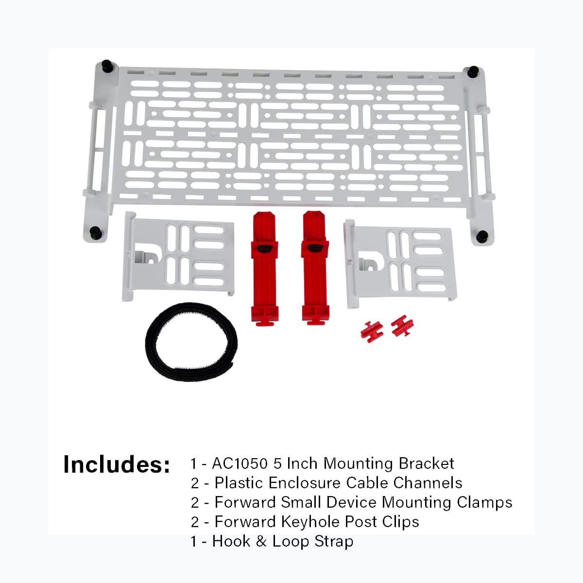 On-Q AC1050-EMK Mounting Plate, White/Red - Thumbnail 2
