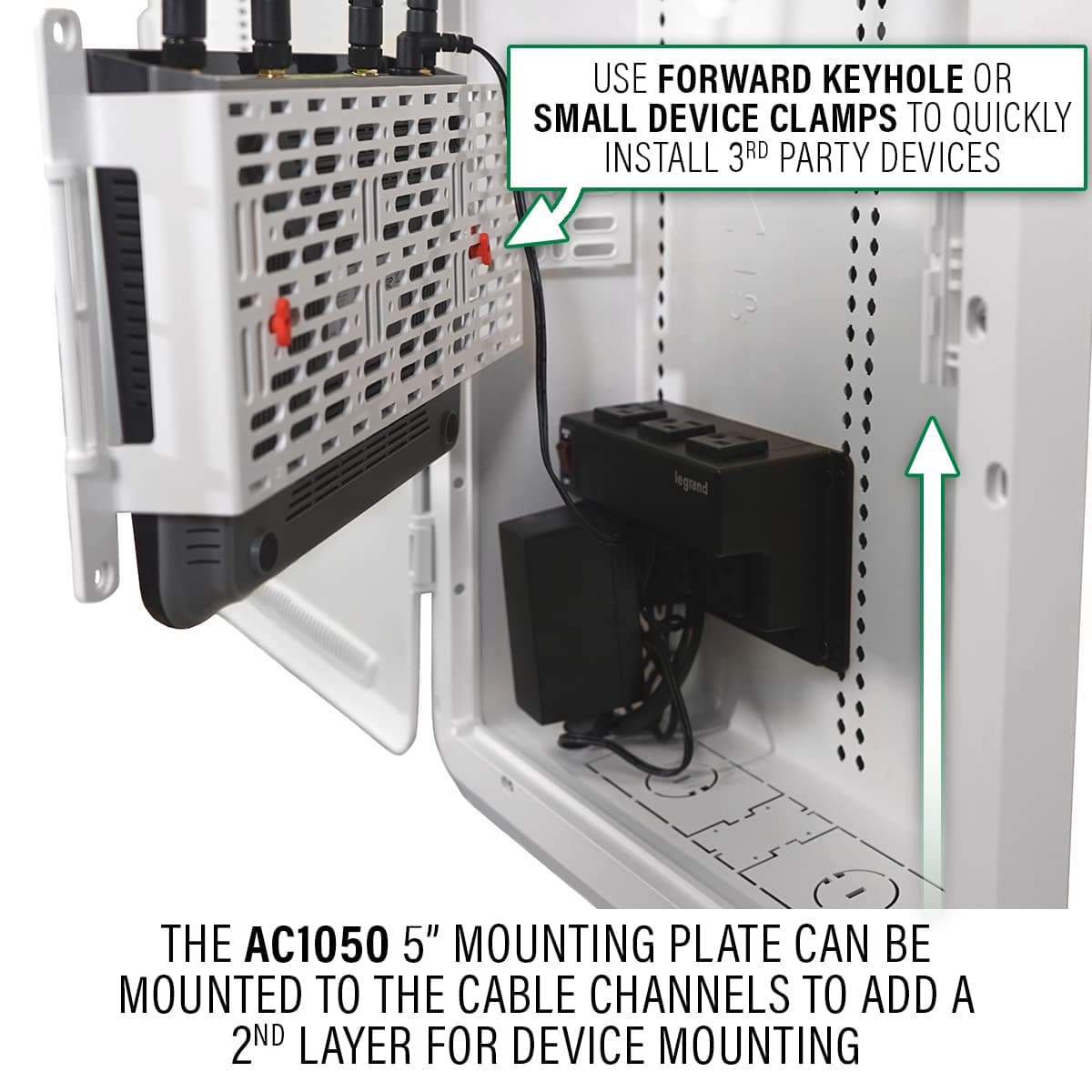 On-Q AC1050-EMK Mounting Plate, White/Red - Thumbnail 5