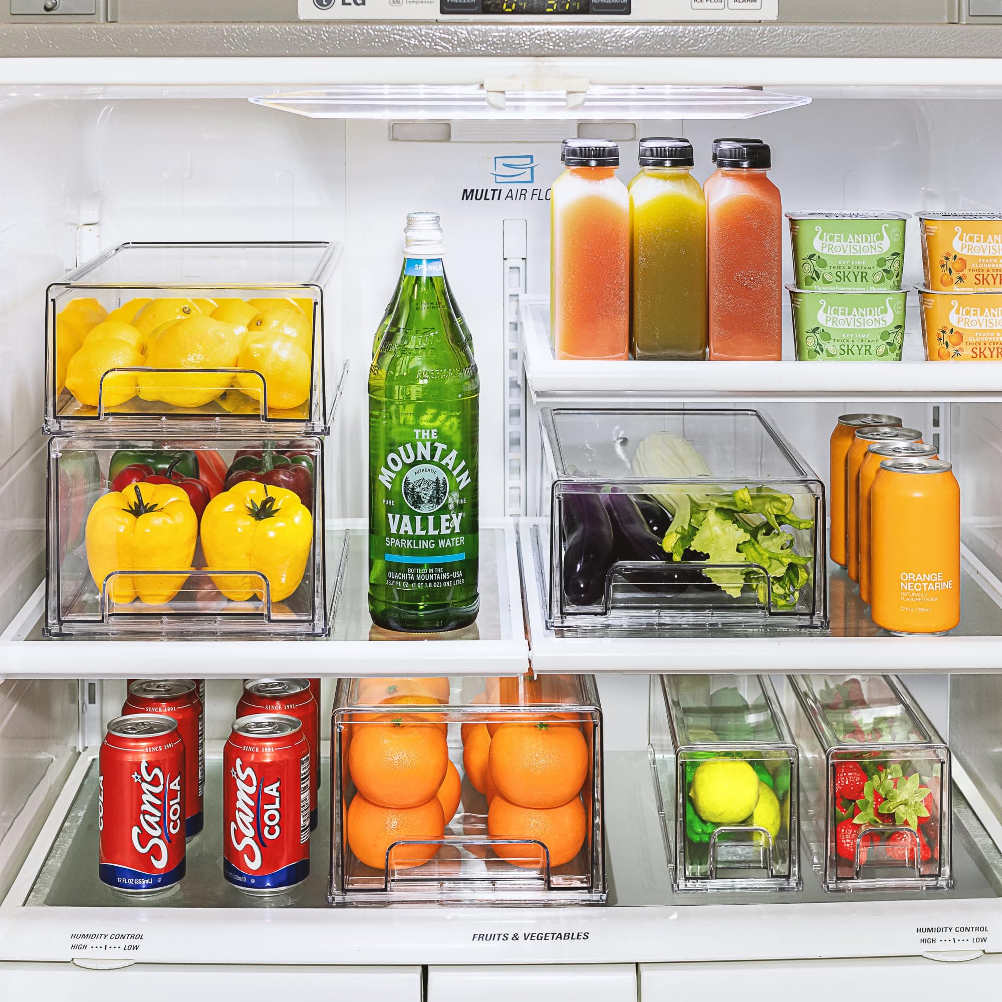 Sorbus Small Clear Stackable Storage Drawers, Plastic Storage Drawers with Handl - Thumbnail 8