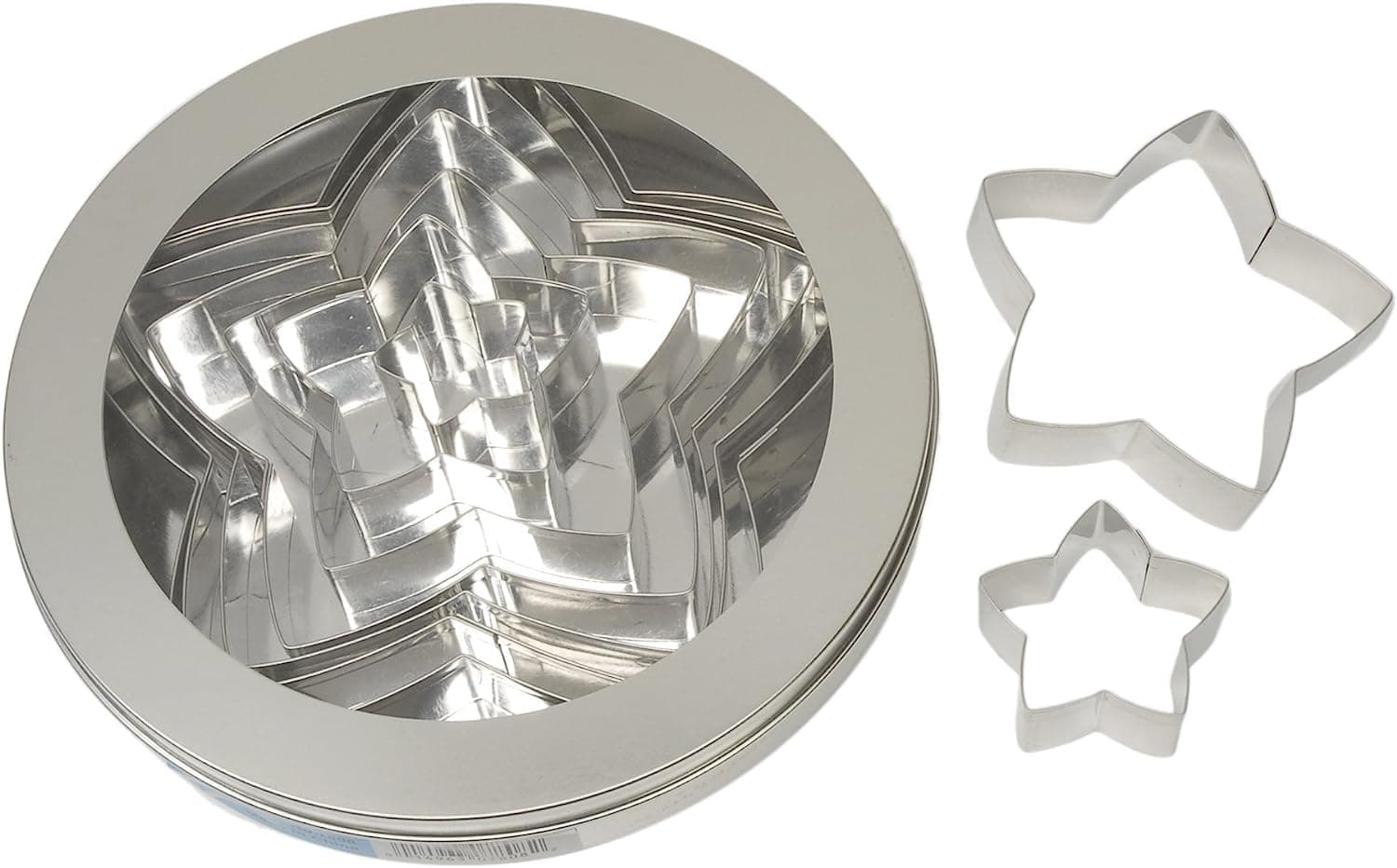 Ateco Plain Edge Star Cutter Set in Graduated Sizes, Stainless Steel, 10 Pc Set - Thumbnail 2