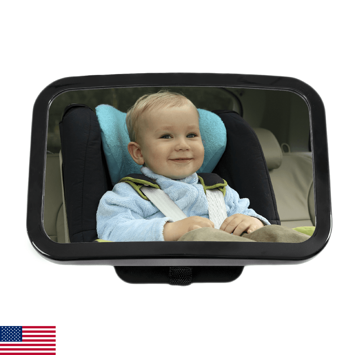 Greenco Rear Facing Back Seat Baby View CAR Mirror - Large and Crystal Clear Sha - Image 1