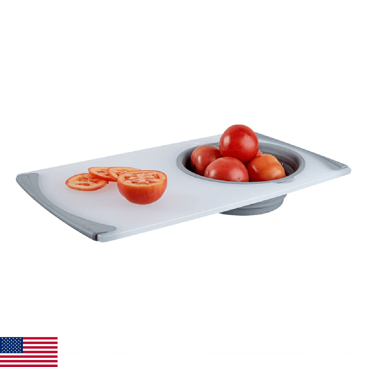 Restaurantware-19.7 x 11.2 Inch Cutting Board Strainer Pack of 1 Plastic Cutting - Image 1