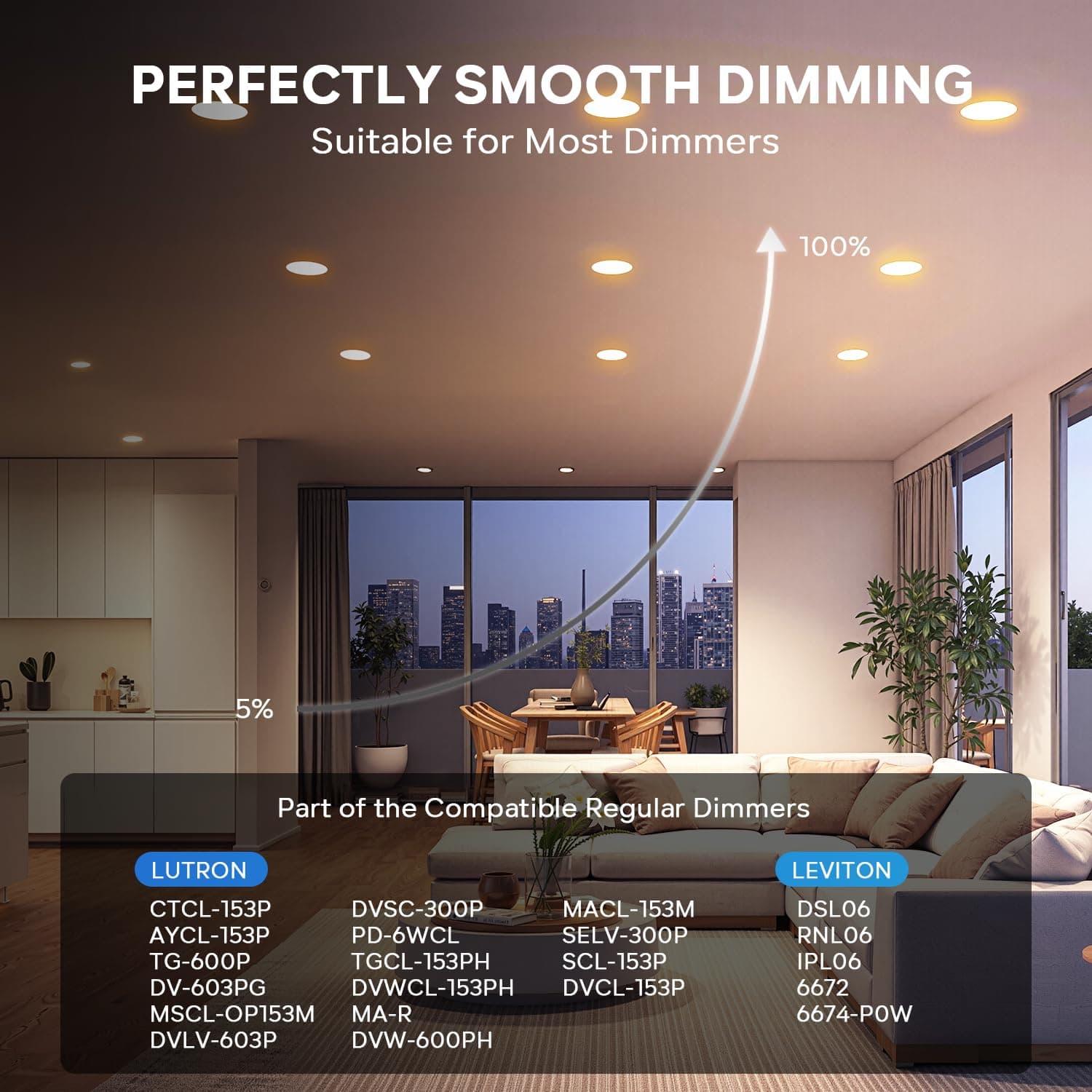 LVWIT Recessed Lighting 4 Inch, Ultra-Thin LED Ceiling Lights 800LM 2700K-5000K - Thumbnail 4