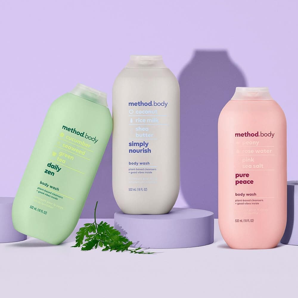 Method Body Wash Variety Pack - Pure Peace 18 fl oz, Simply Nourish 18 fl oz, Da - Thumbnail 6