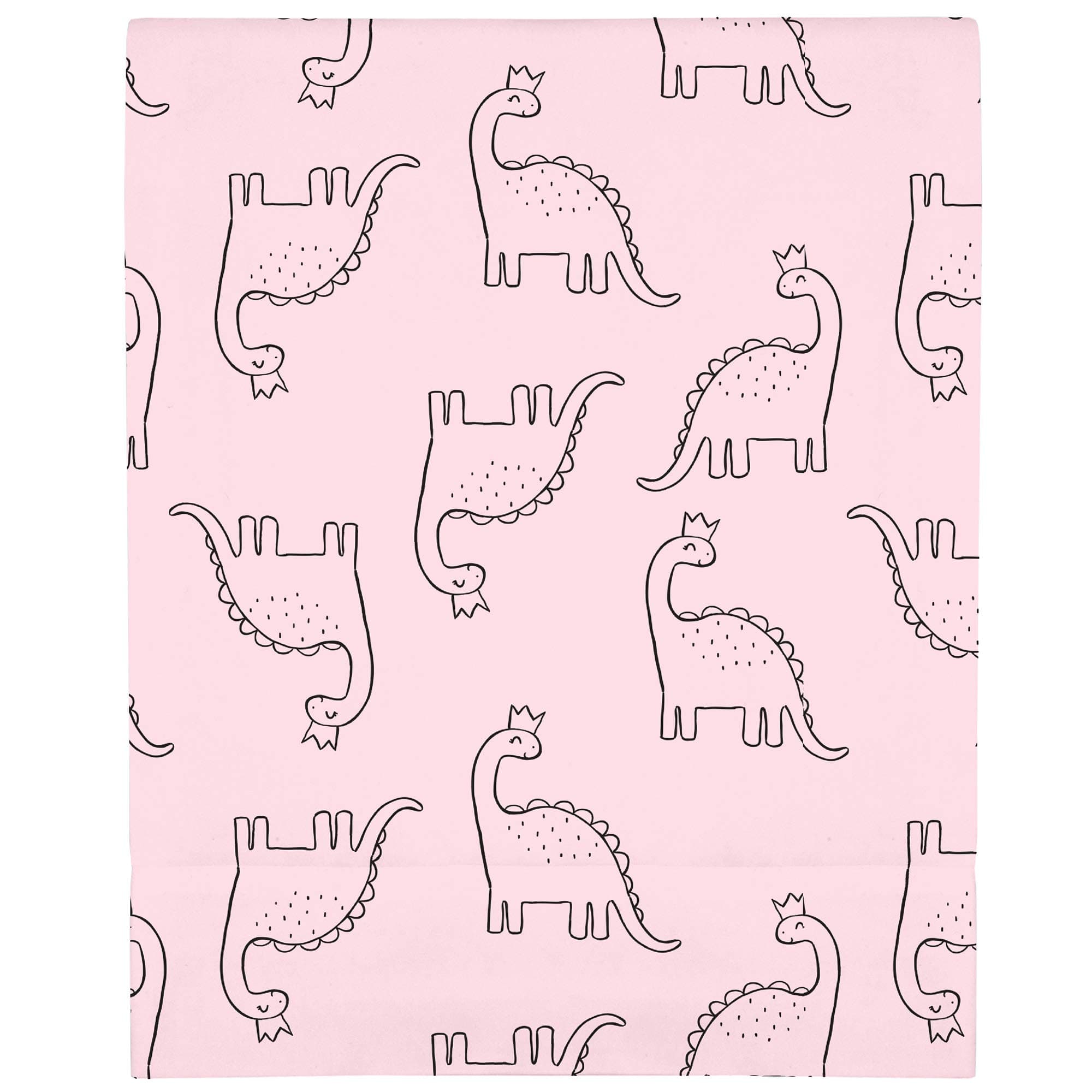 Carter's Dinosaur Princess Pink Super Soft Fitted Crib Sheet - Thumbnail 5
