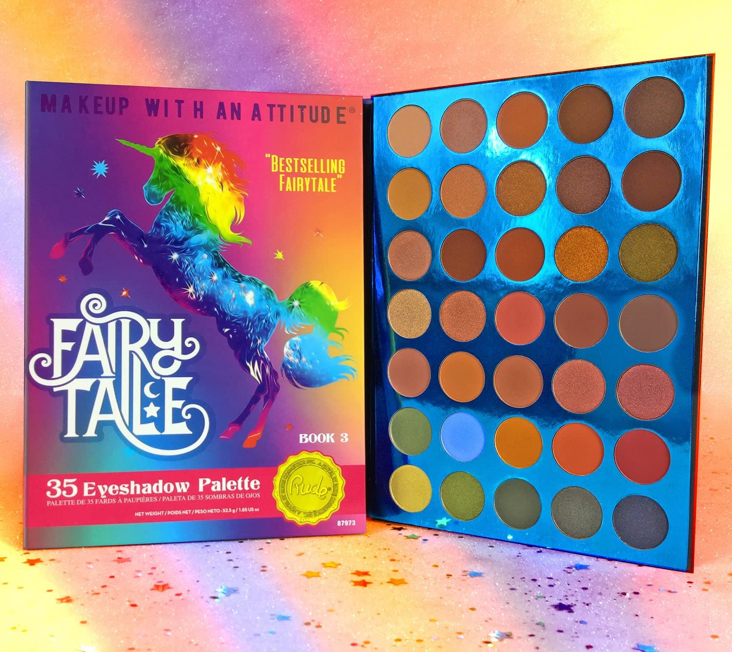 Rude Cosmetics Fairy Tale 35 Eyeshadow Palette Book 3 Vegan 1.34oz Eye Shadow - Thumbnail 2