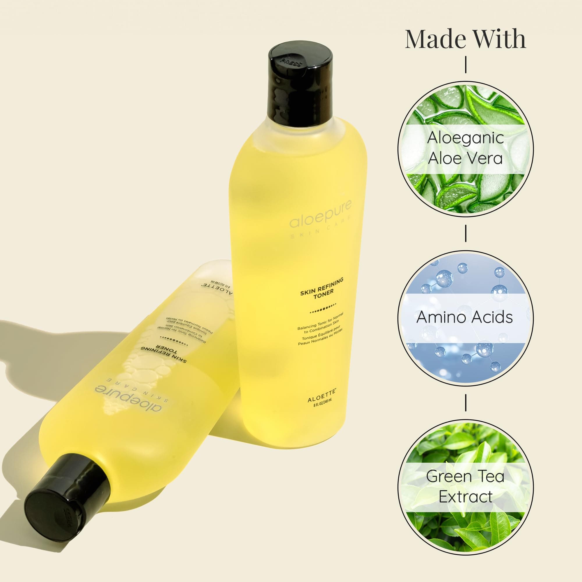 Aloette Skin Refining Toner for Face - Deep Cleansing Hydrating Facial Toner for - Thumbnail 3