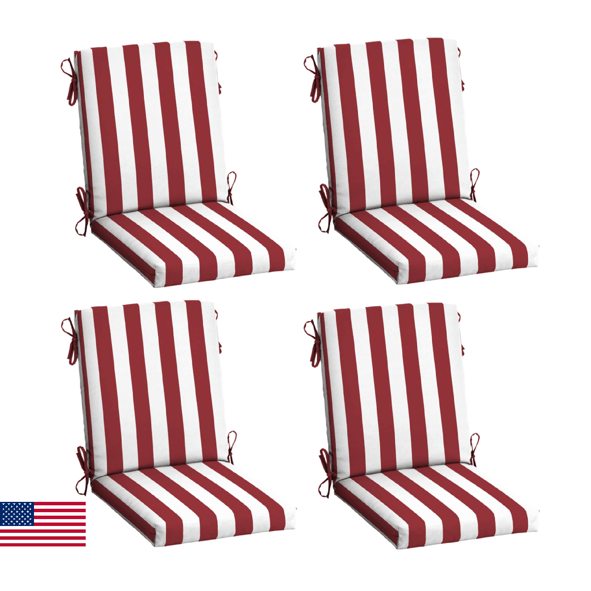 Arden Outdoor Patio Dining Chair Cushion, 20x44, Rain-Proof Seat Pad, Fade-Resis - Image 1