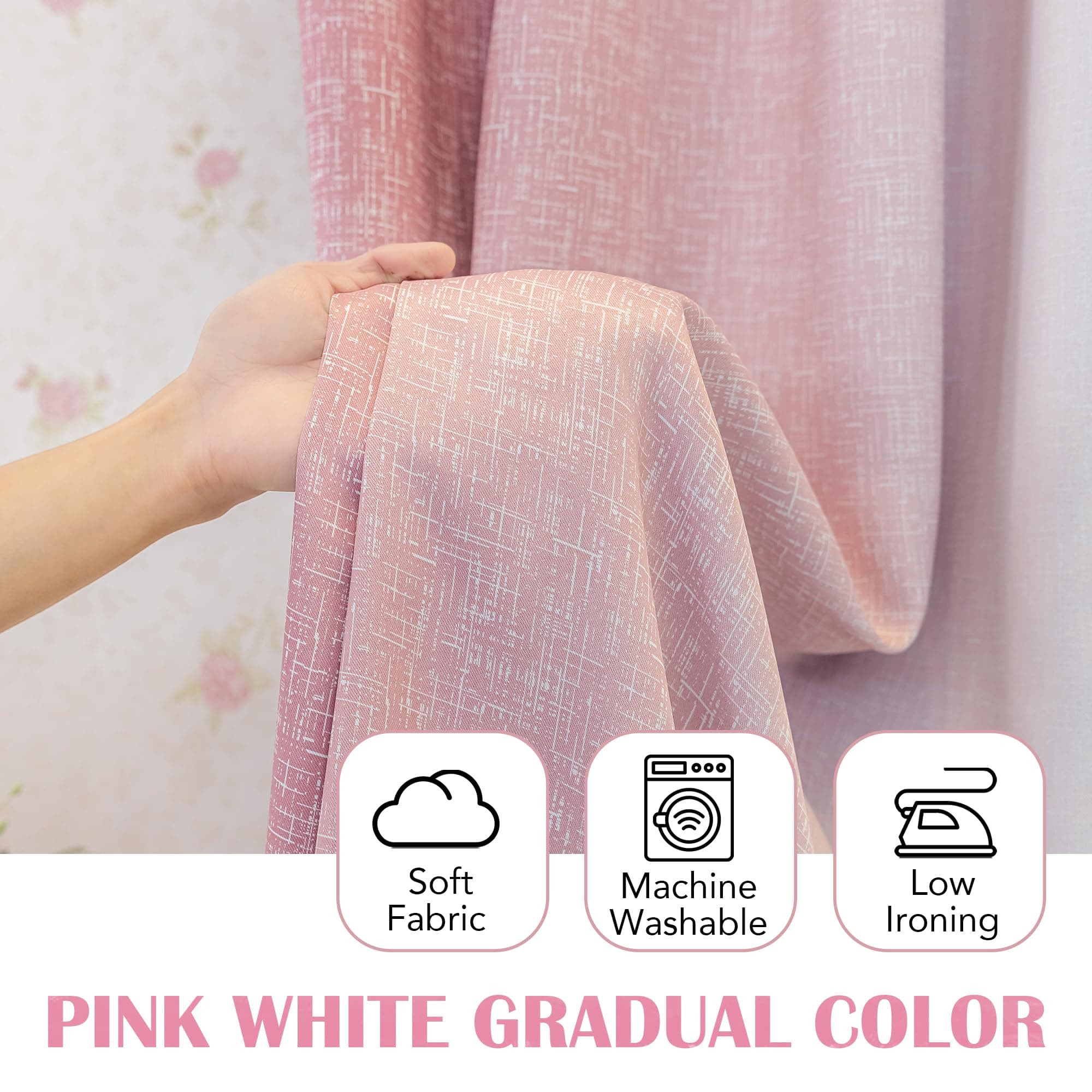 Geomoroccan Ombre 100% Blackout Curtains 72 Inch Length 2 Panels for Bedroom Pin - Thumbnail 3