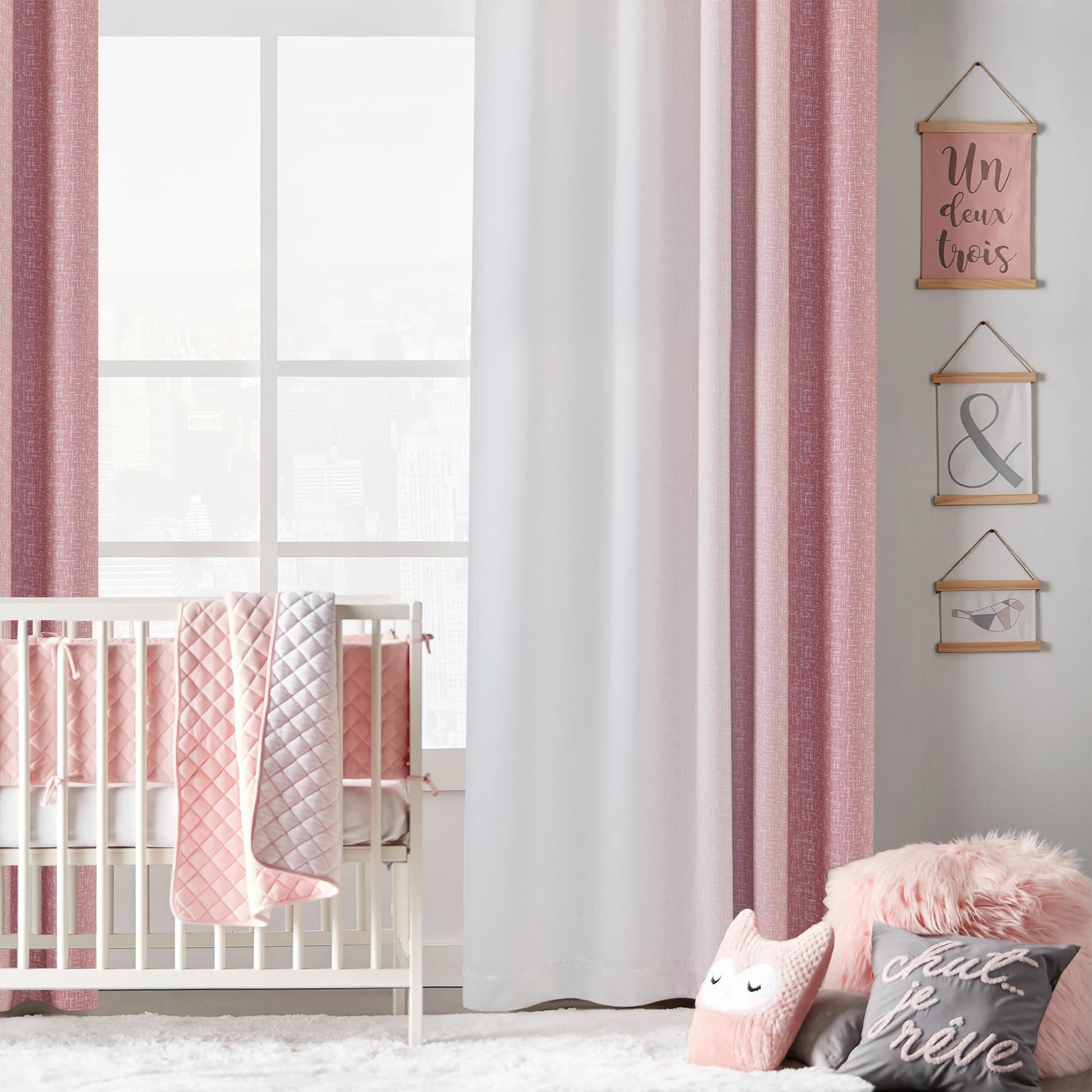 Geomoroccan Ombre 100% Blackout Curtains 72 Inch Length 2 Panels for Bedroom Pin - Thumbnail 4