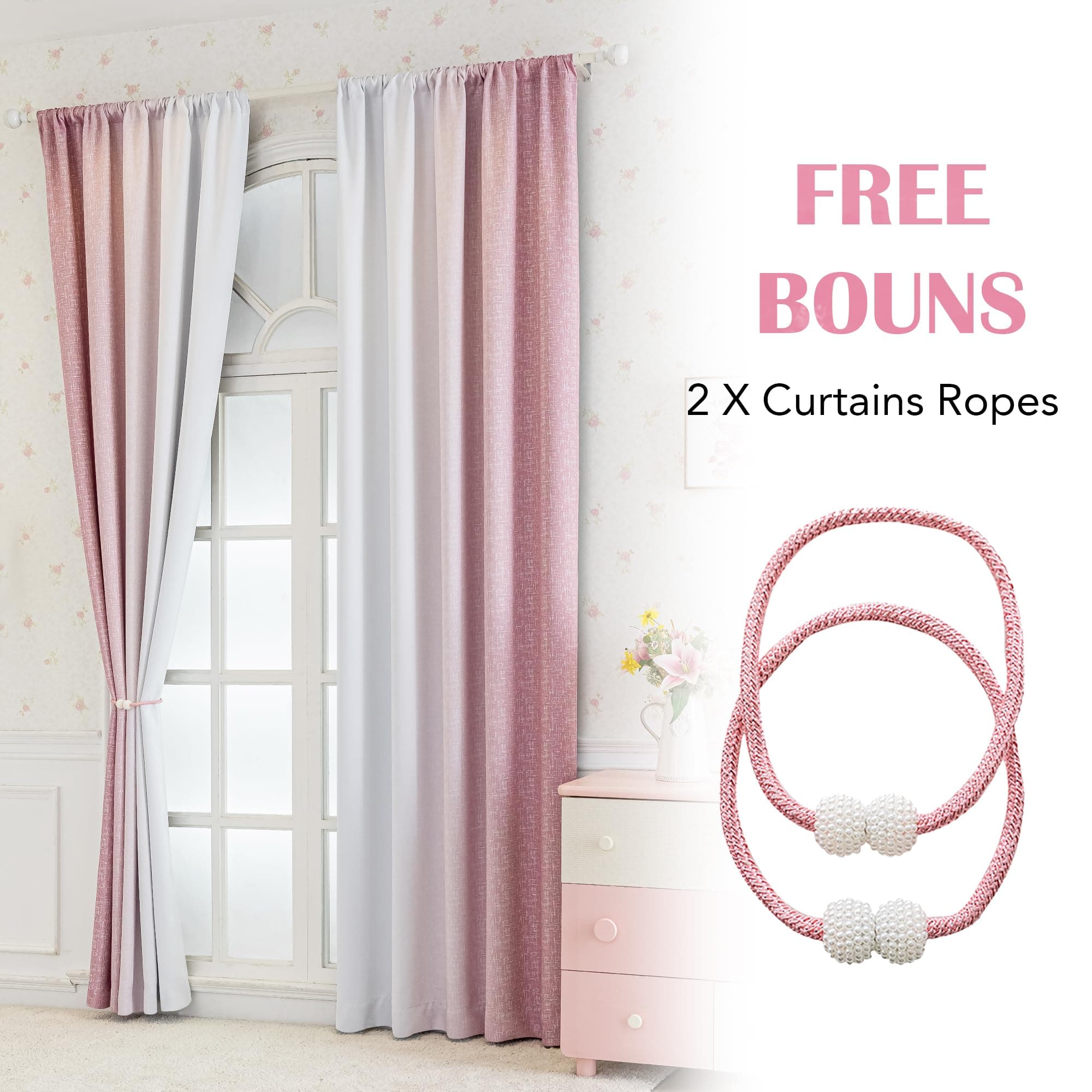 Geomoroccan Ombre 100% Blackout Curtains 72 Inch Length 2 Panels for Bedroom Pin - Thumbnail 9