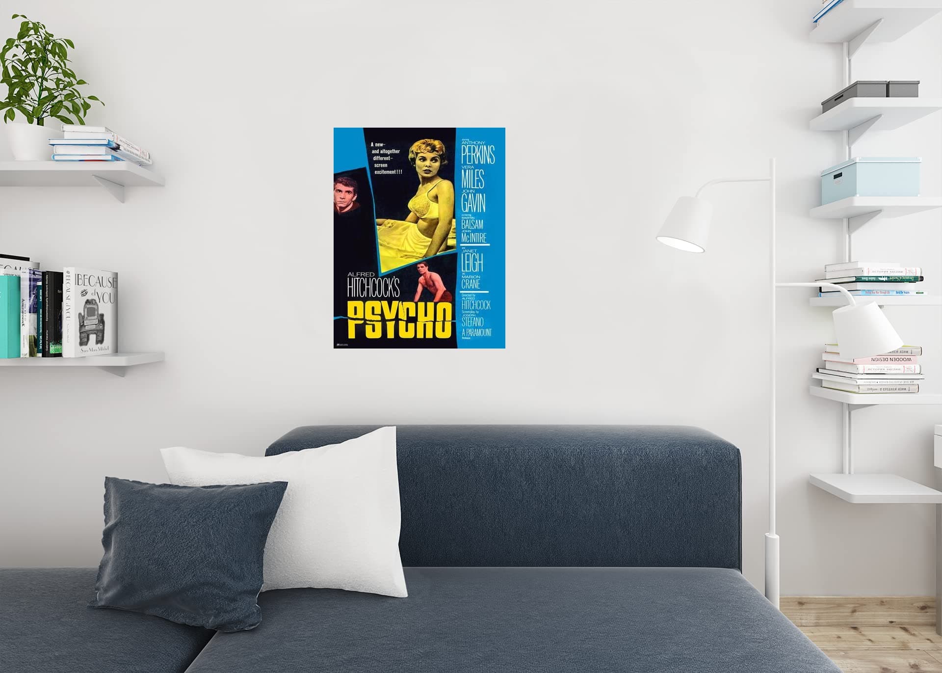 Psycho 1960 Alfred Hitchcock Retro Vintage Horror Movie Poster Horror Movie Merc - Thumbnail 5
