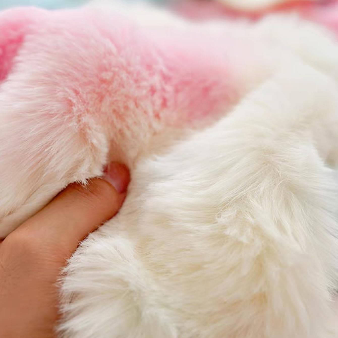 RYNGHIPY Faux Fur Throw Blanket Tie Dye Colorful Rainbow Blanket for Couch Plush - Thumbnail 7