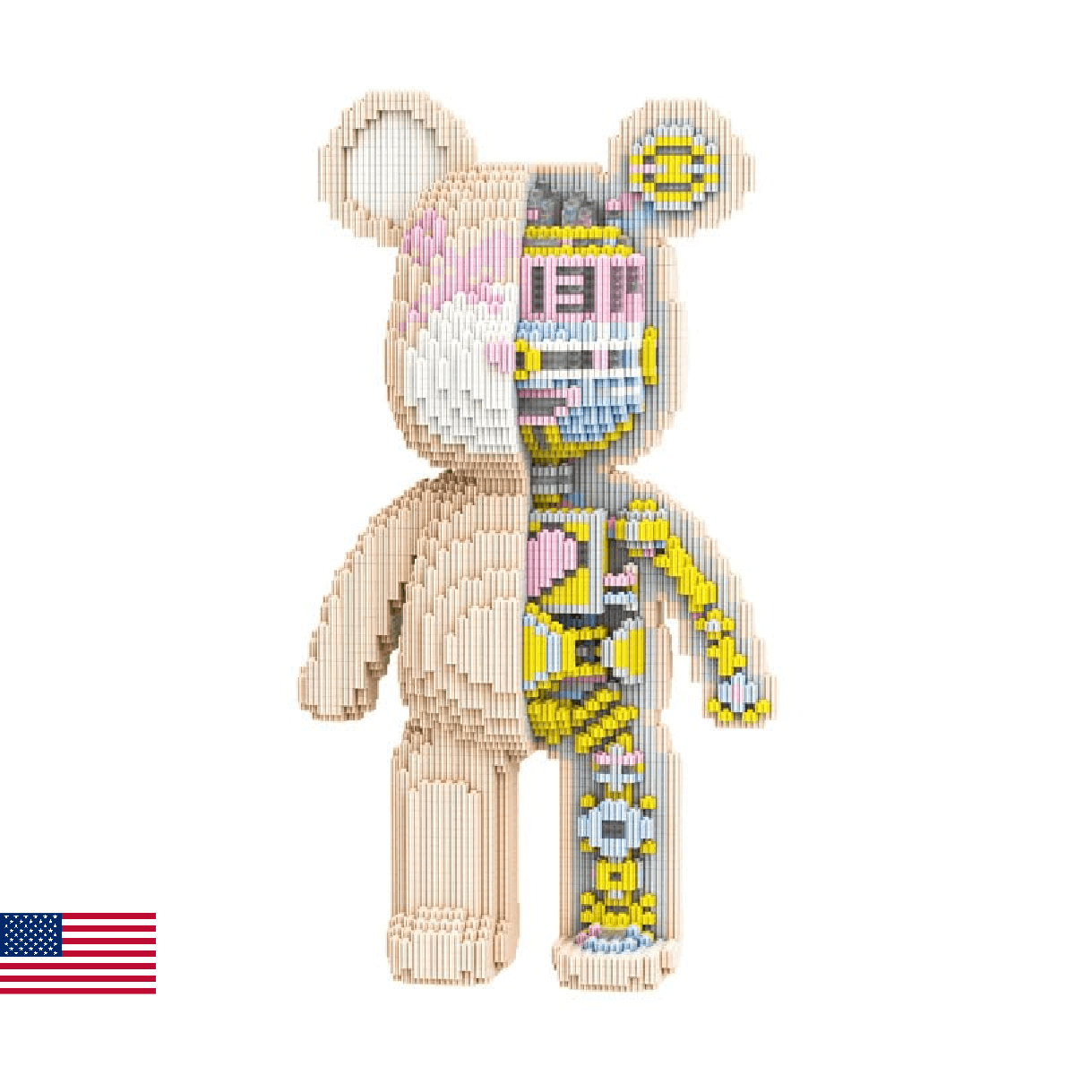 DAHONPA Animal Mechanical Bear Micro Building Blocks Set with Drawer（7220PCS）, P - Image 1