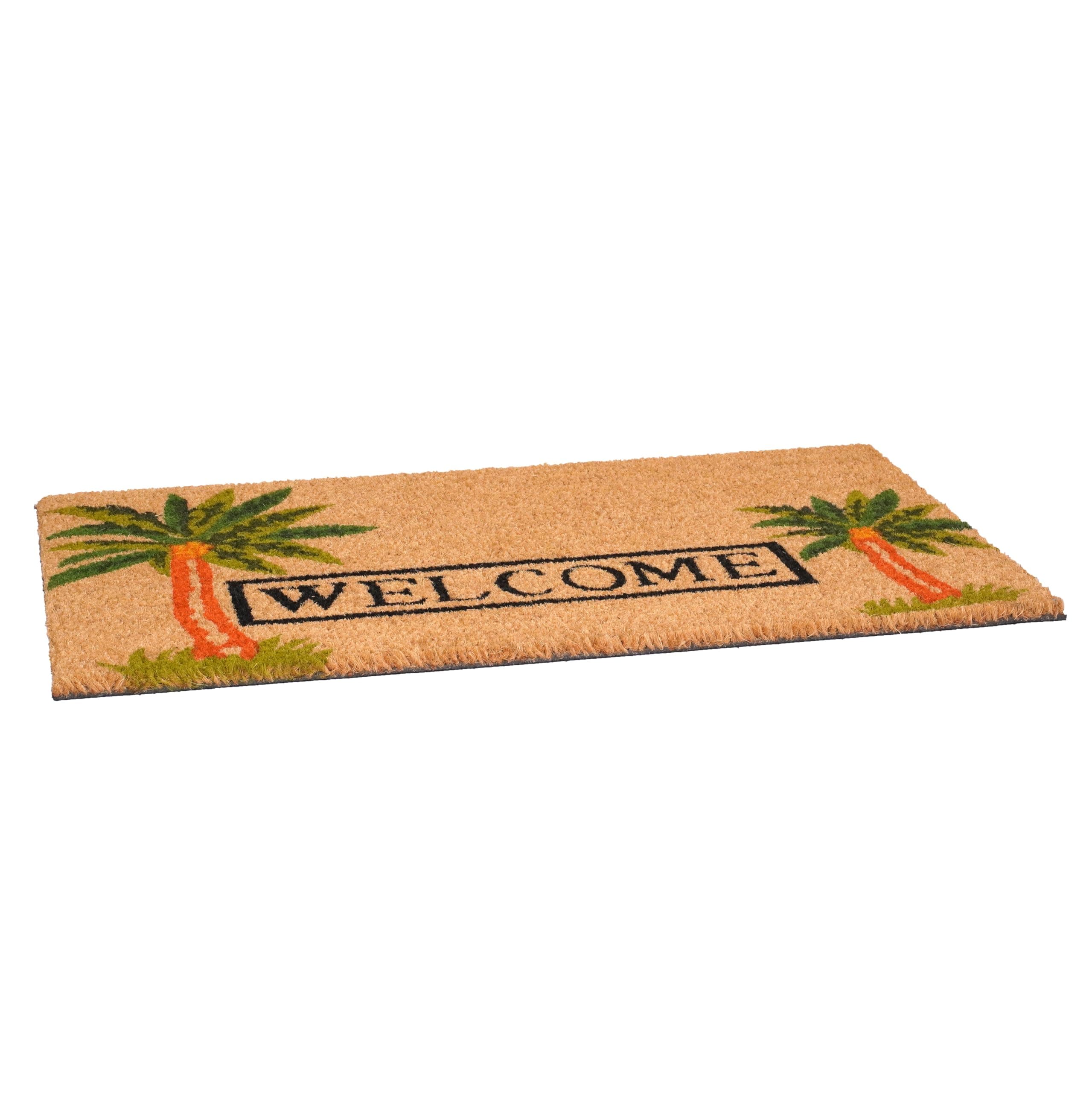 Calloway Mills 120521729 Palm Welcome 17"x29" Coir with Vinyl Backing Doormat - Thumbnail 6