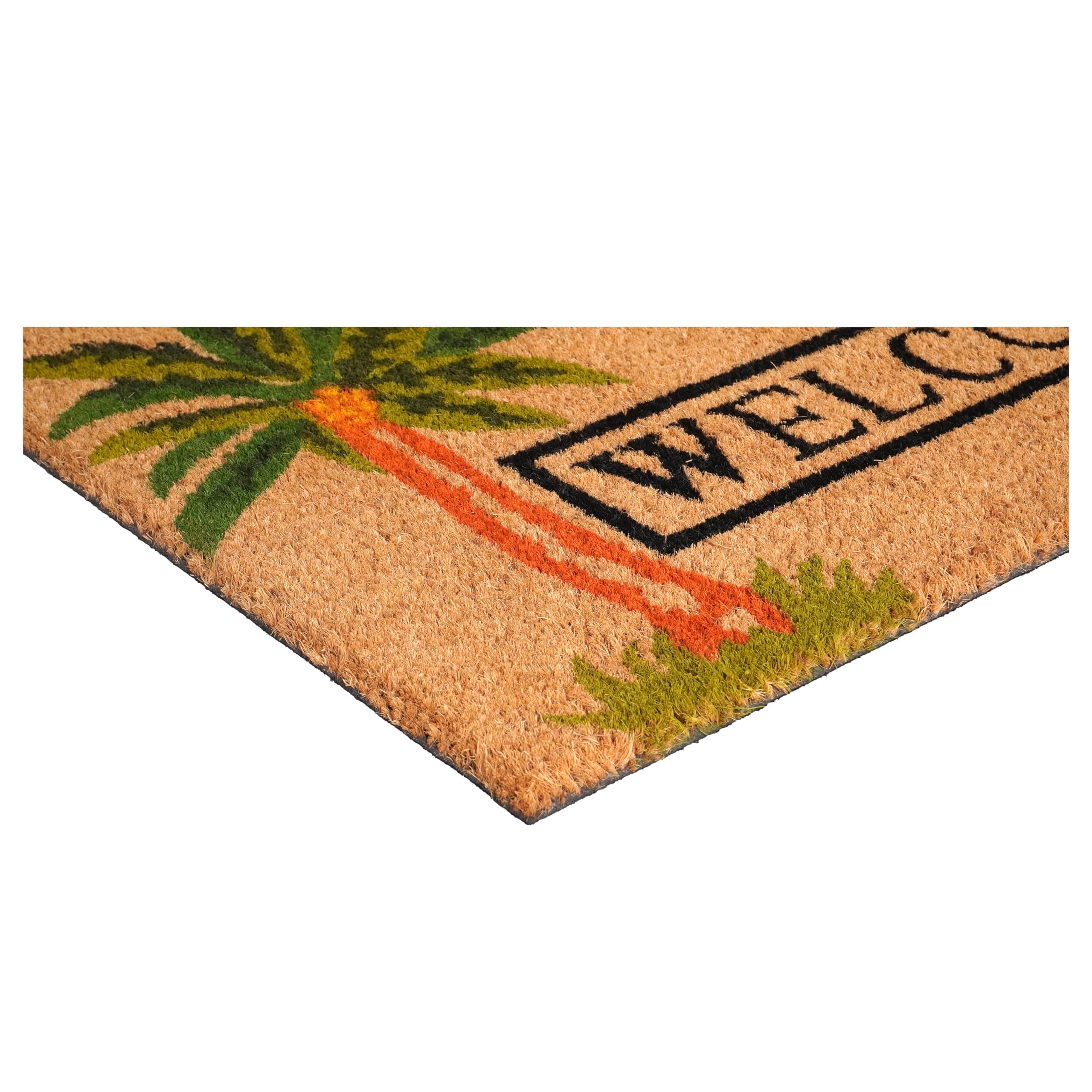 Calloway Mills 120521729 Palm Welcome 17"x29" Coir with Vinyl Backing Doormat - Thumbnail 5