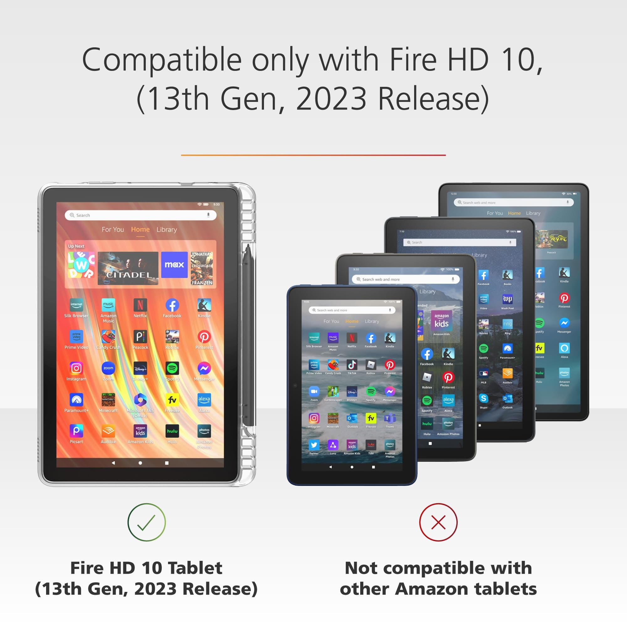Made for Amazon Clear Case for Amazon Fire HD 10, (13th Gen, 2023 release) - Thumbnail 3