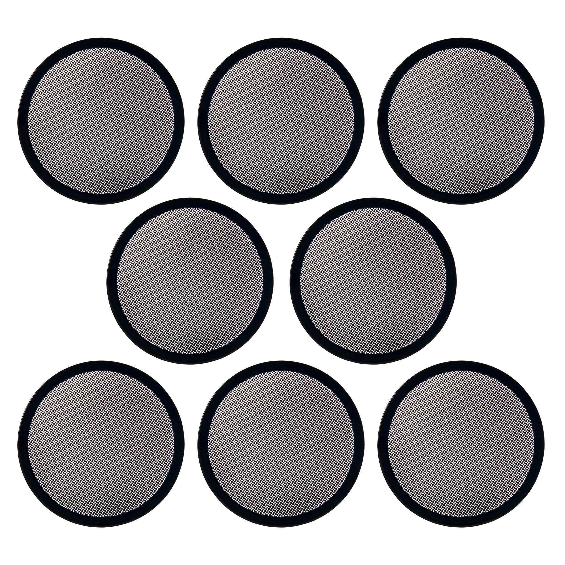 Gourmet Basics by Mikasa Outdoor Drink Covers with Bug Screen, Set of 8, Black - Thumbnail 3