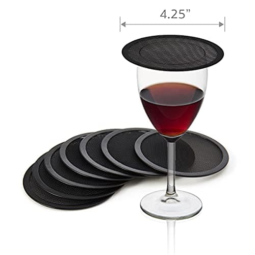 Gourmet Basics by Mikasa Outdoor Drink Covers with Bug Screen, Set of 8, Black - Thumbnail 10