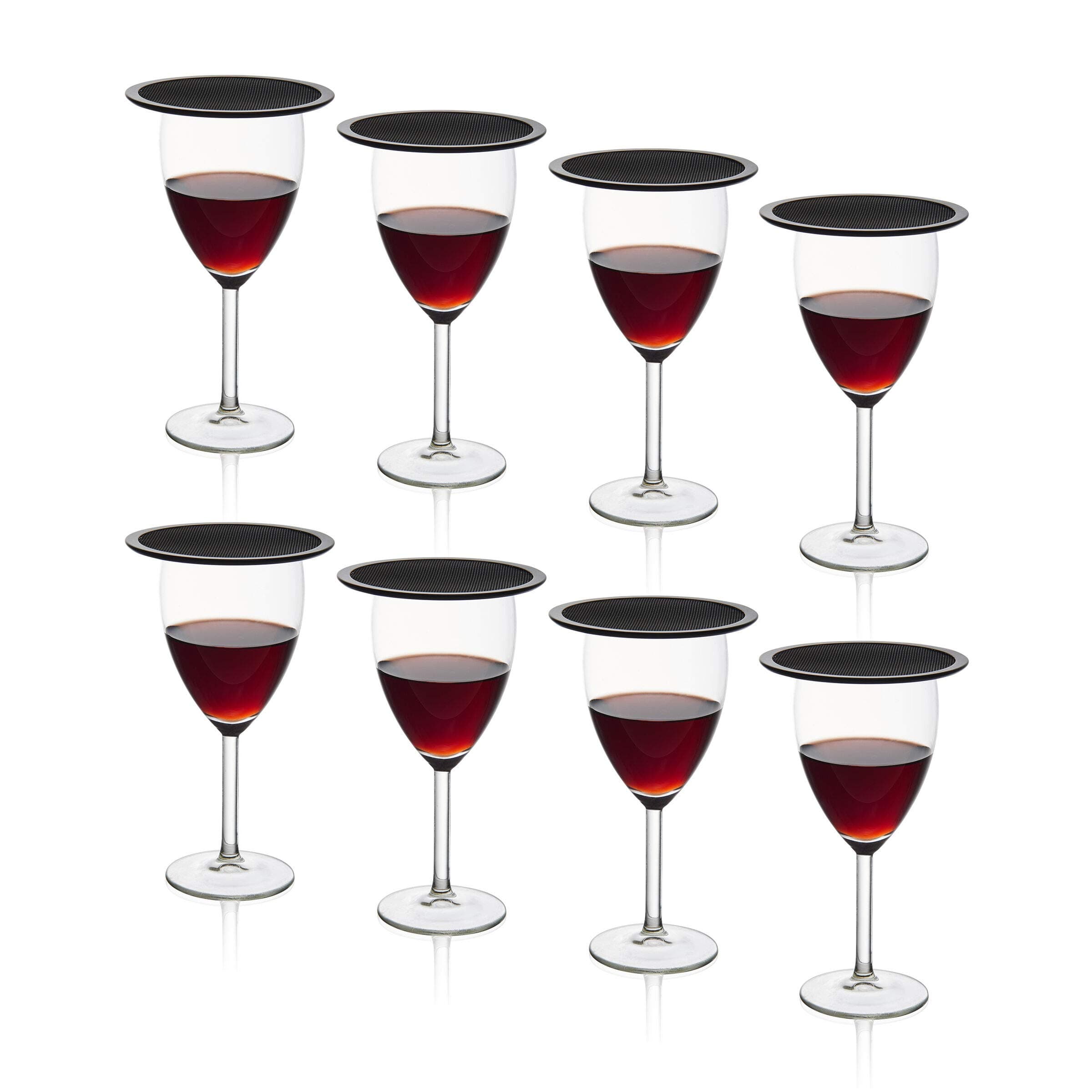 Gourmet Basics by Mikasa Outdoor Drink Covers with Bug Screen, Set of 8, Black - Thumbnail 8