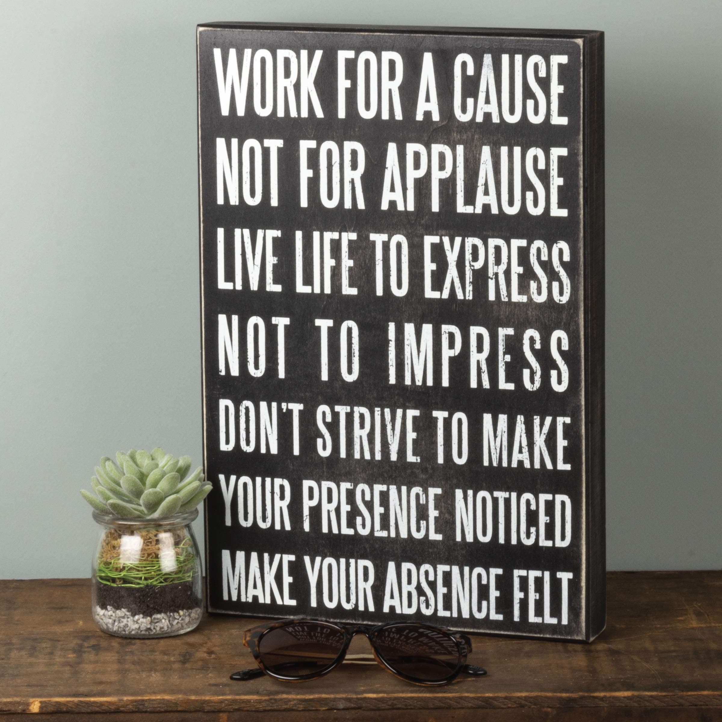 Primitives by Kathy 21405 Classic Box Sign, 10" x 15", Live Life - Thumbnail 3