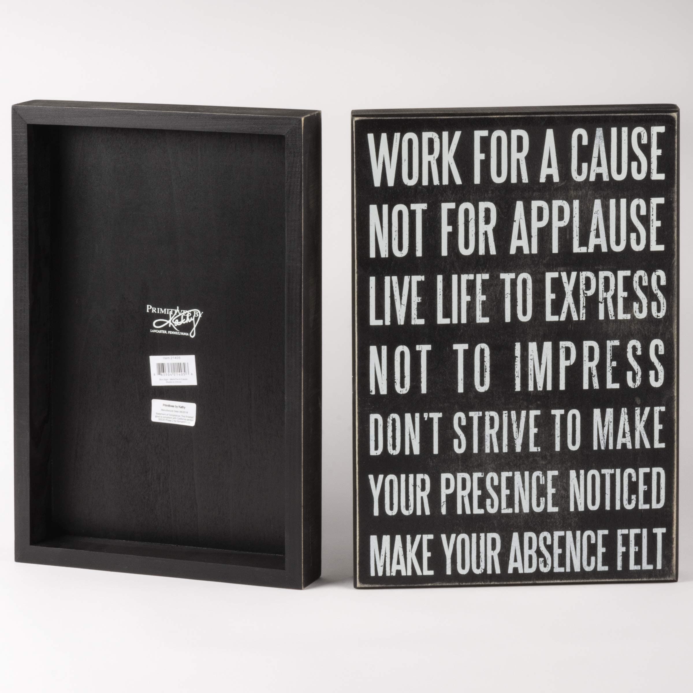 Primitives by Kathy 21405 Classic Box Sign, 10" x 15", Live Life - Thumbnail 2