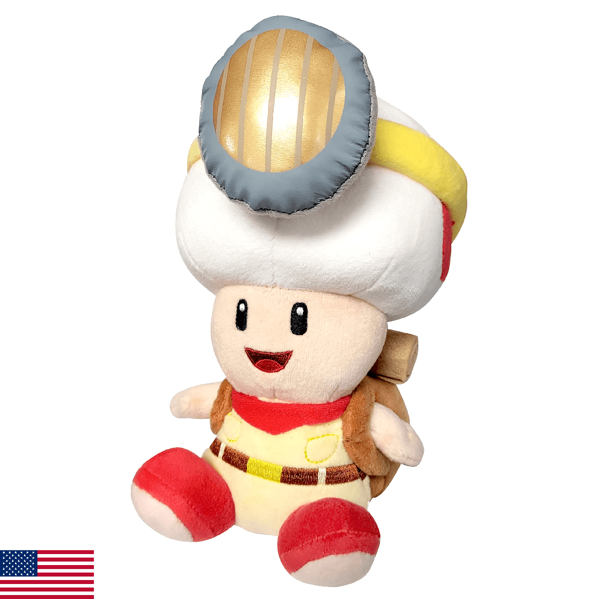 Little Buddy 1408 Super Mario Bros. Captain Toad Sitting Pose Plush, 6.5" - Image 1