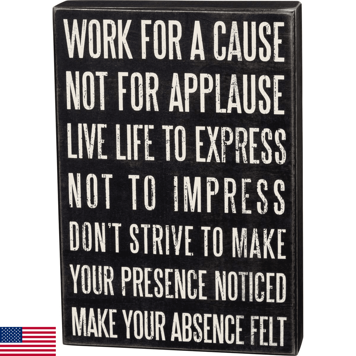 Primitives by Kathy 21405 Classic Box Sign, 10" x 15", Live Life - Image 1