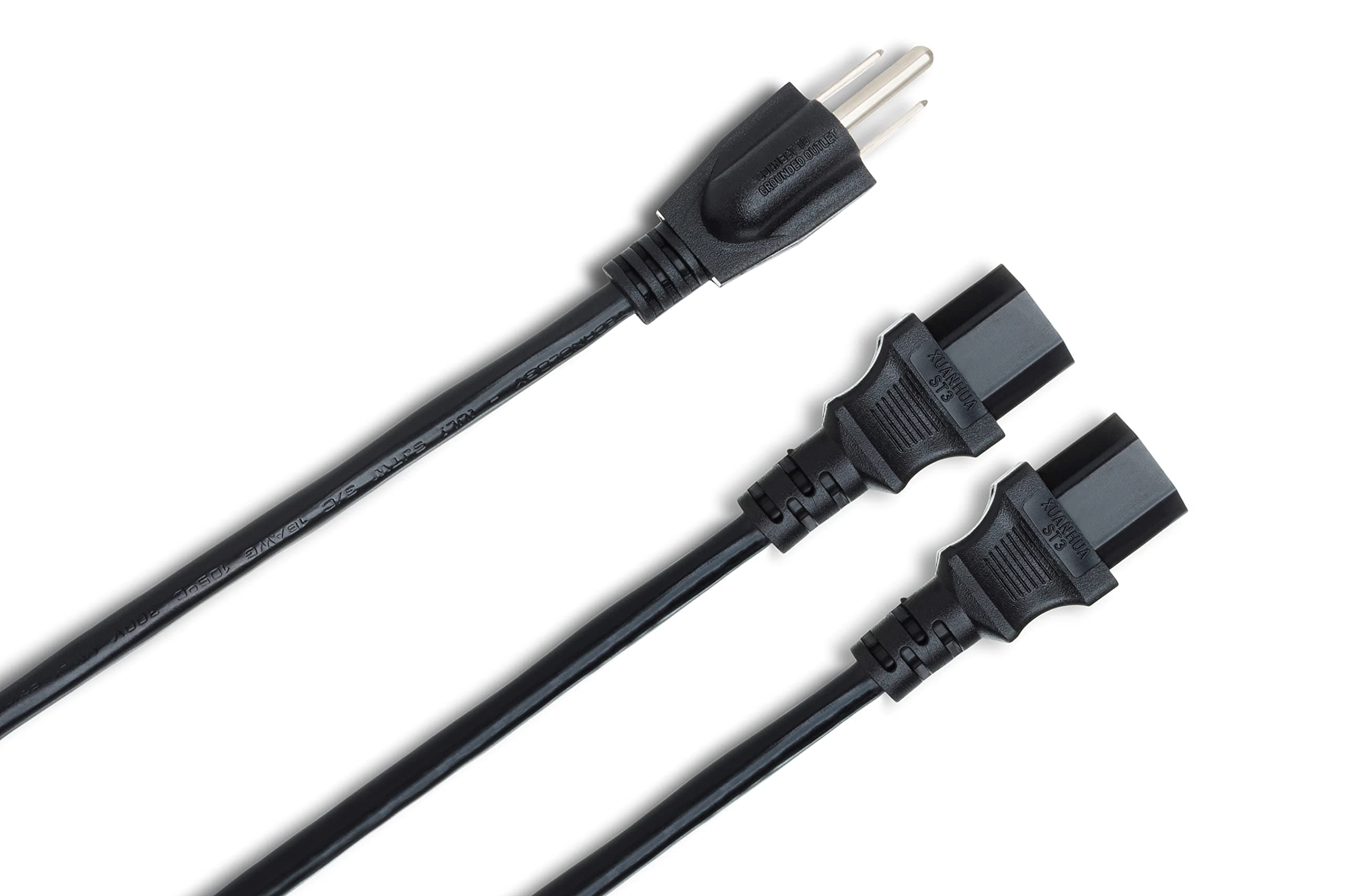 Hosa YIE-406 Power Y Cable Dual IEC C13 NEMA 5-15P 1.5ft - Thumbnail 2
