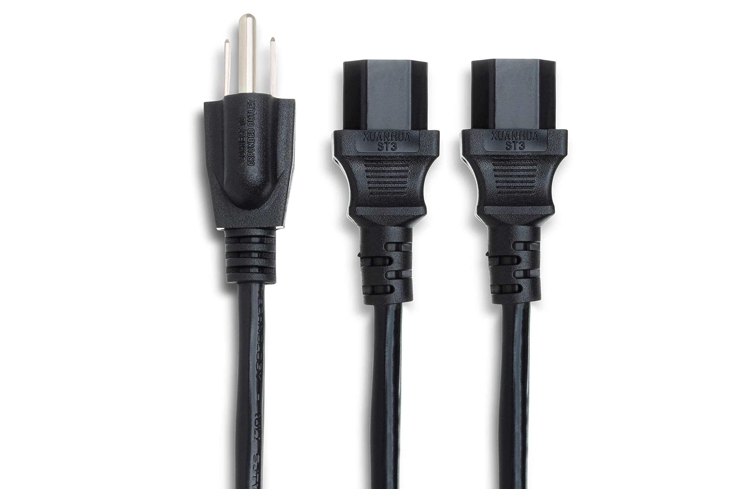 Hosa YIE-406 Power Y Cable Dual IEC C13 NEMA 5-15P 1.5ft - Thumbnail 3