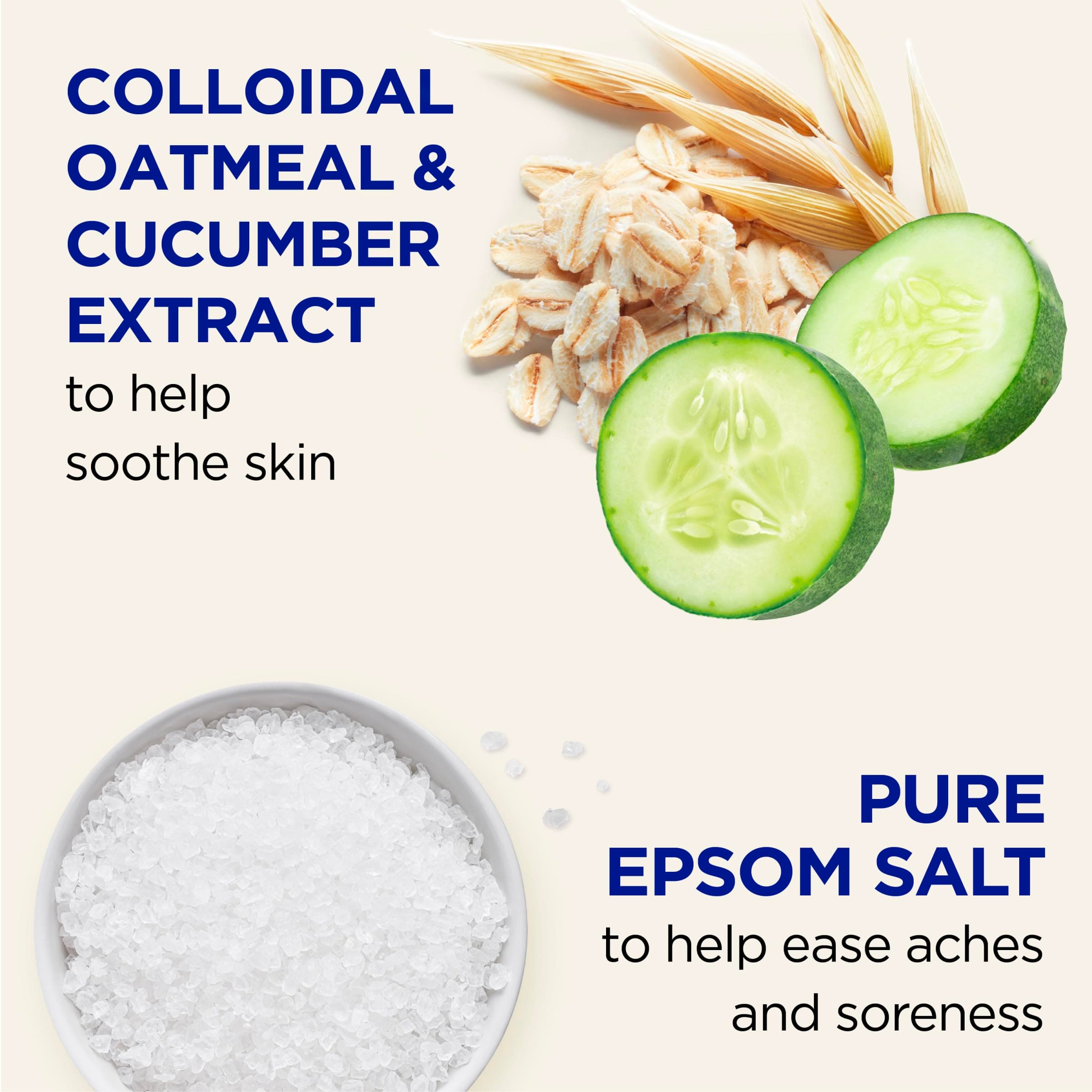 Dr Teal's Epsom Salt Magnesium Soak, Sensitive Skin with Colloidal Oatmeal & Cuc - Thumbnail 3
