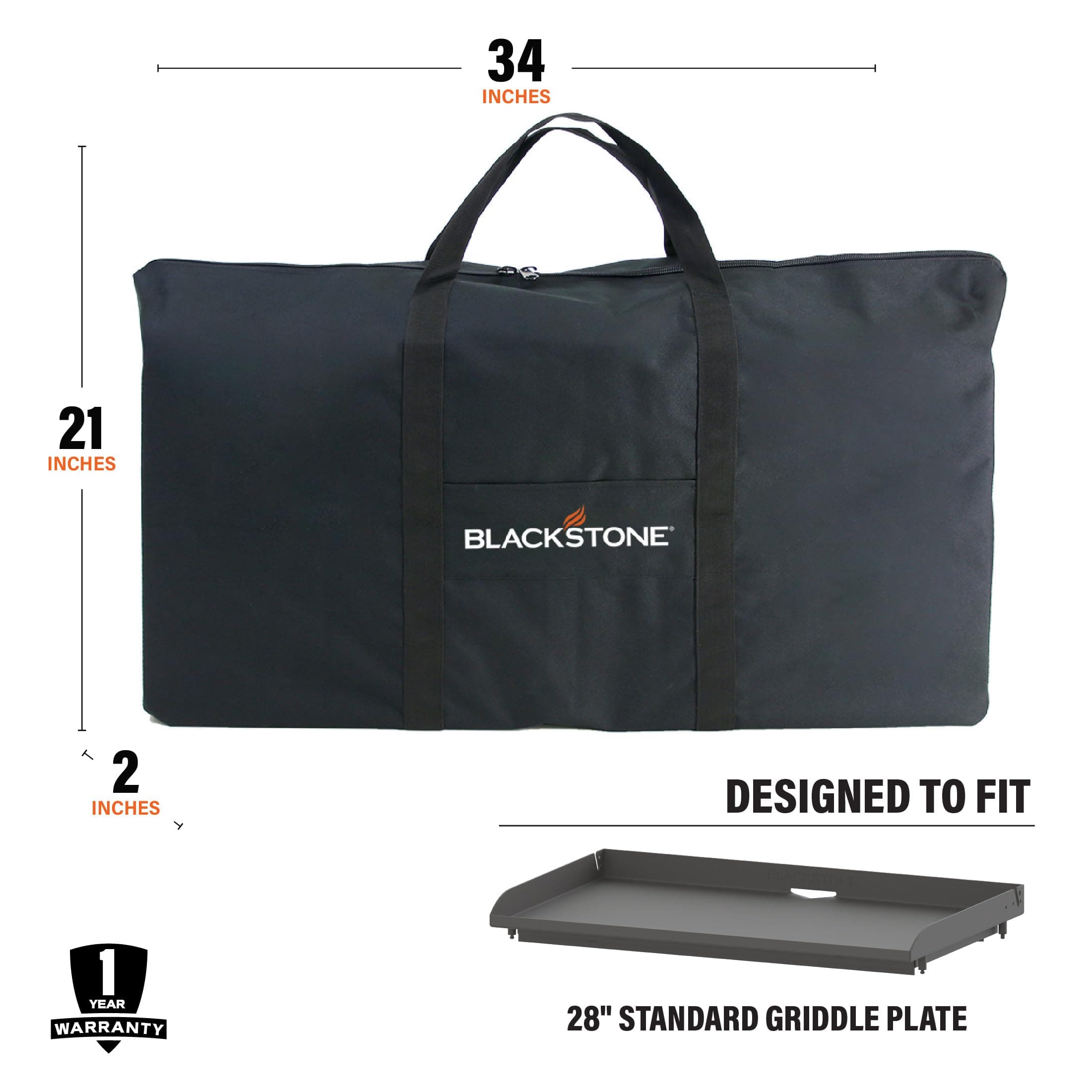 BLACKSTONE 1182 28" Griddle Top Carry Bag 600D Polyester Black - Thumbnail 3
