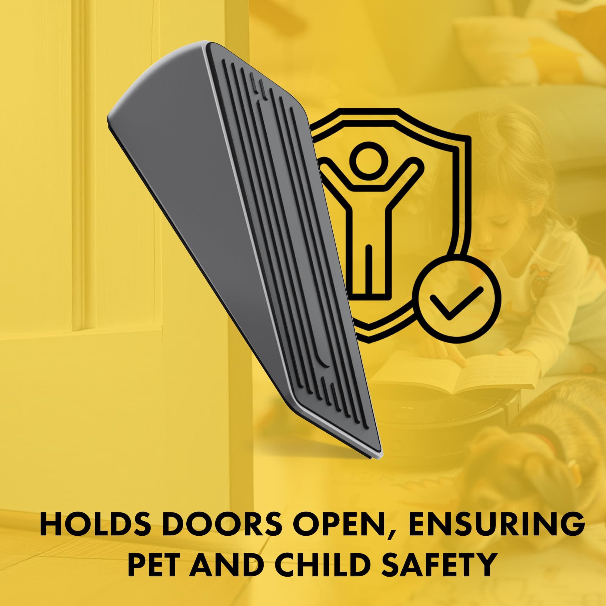 Premium Chrome Zinc Alloy Rubber Door Stop, Anti-Skid, Heavy Duty Door Stoppers - Thumbnail 4