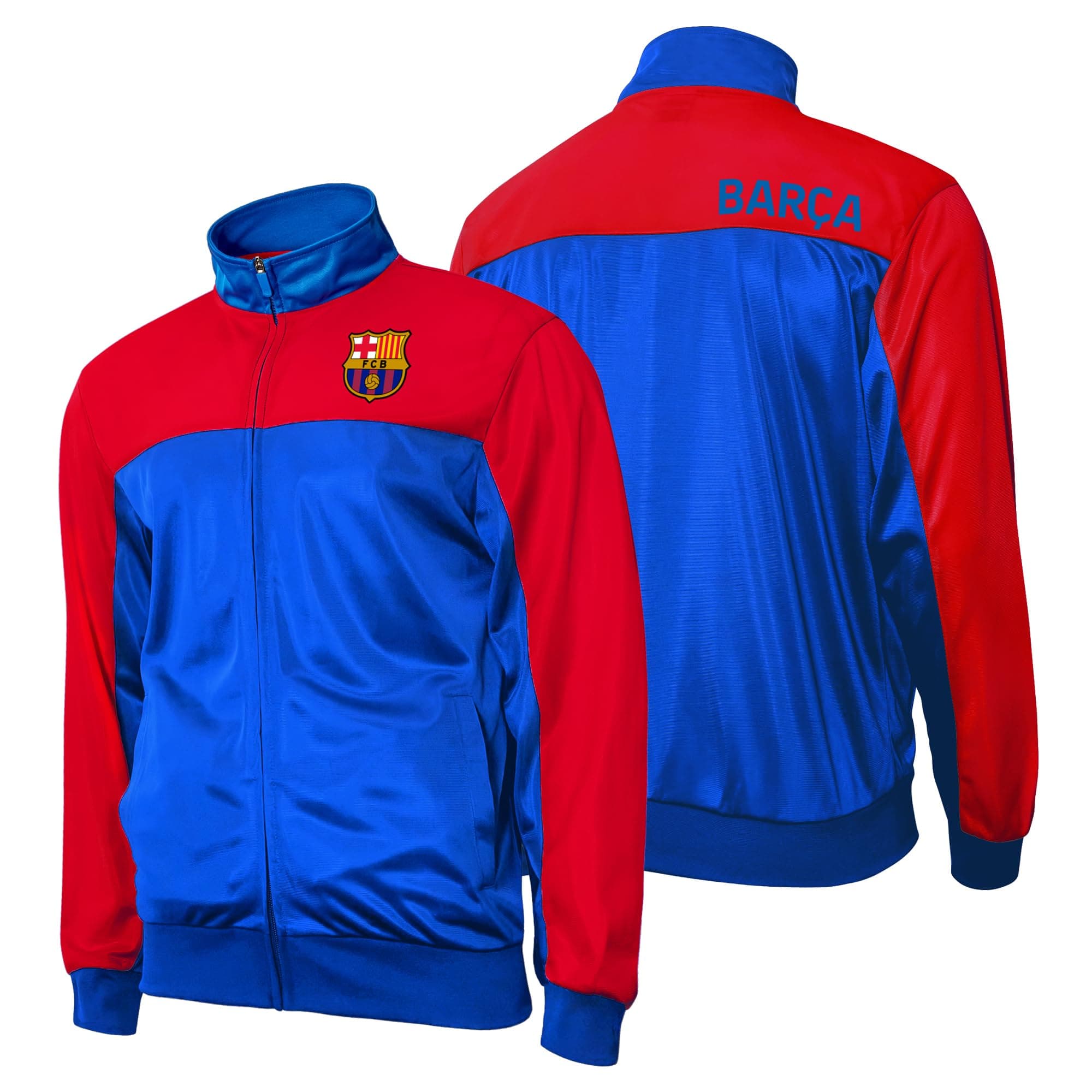 Icon Sports Officially Licensed FC Barcelona Soccer Track Jacket - Unisex Adult - Thumbnail 3