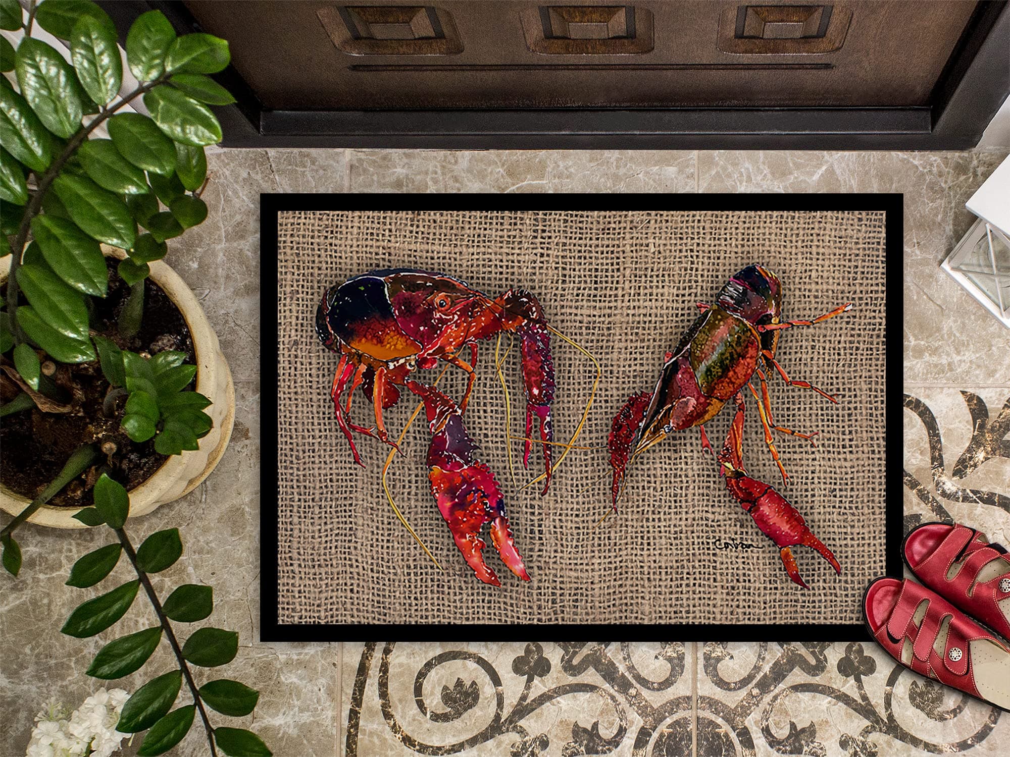 Caroline's Treasures 8739MAT Crawfish Doormat 18x27 Front Door Mat Indoor Outdoo - Thumbnail 3