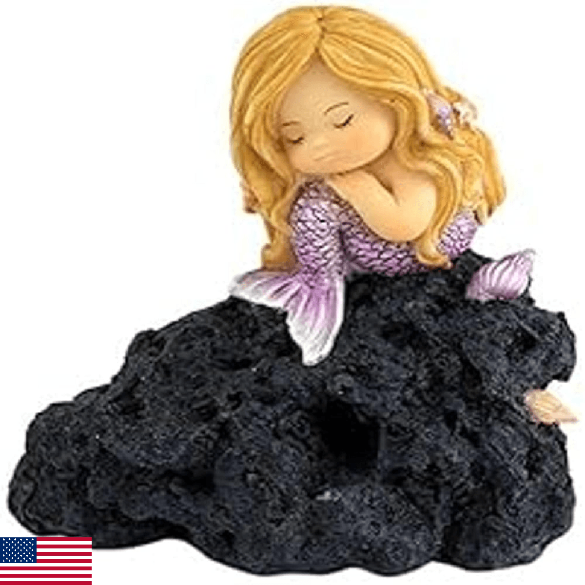 Top Collection 4314 Little Mermaid in Thought Figurines,pink, black, flesh, purp - Image 1