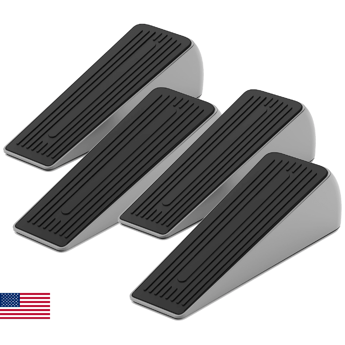 Premium Chrome Zinc Alloy Rubber Door Stop, Anti-Skid, Heavy Duty Door Stoppers - Image 1