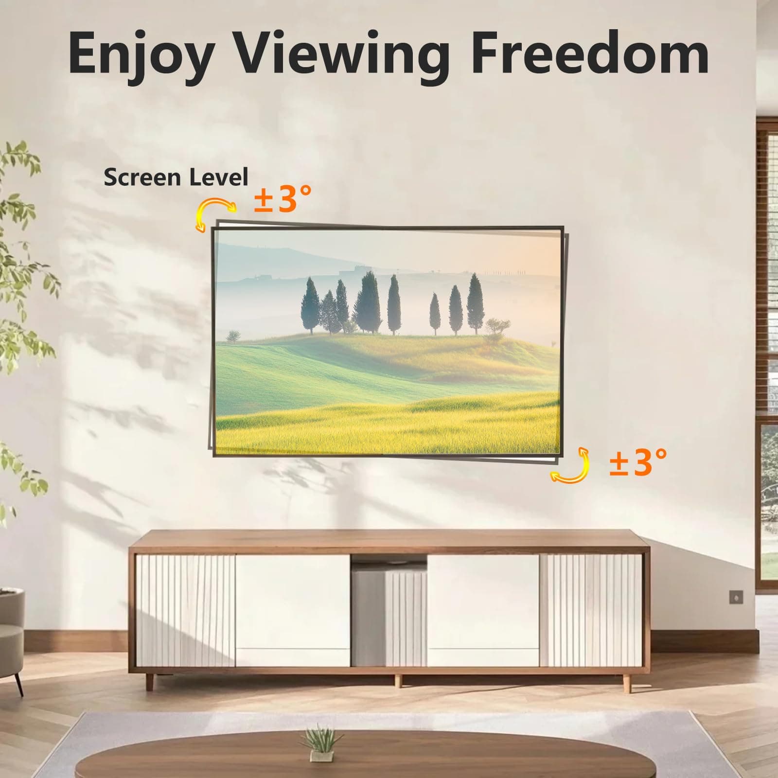 TV Wall Mount Compatible with 40 42 43 50 55 58 60 65 70 inch (37-70 in), Full M - Thumbnail 3