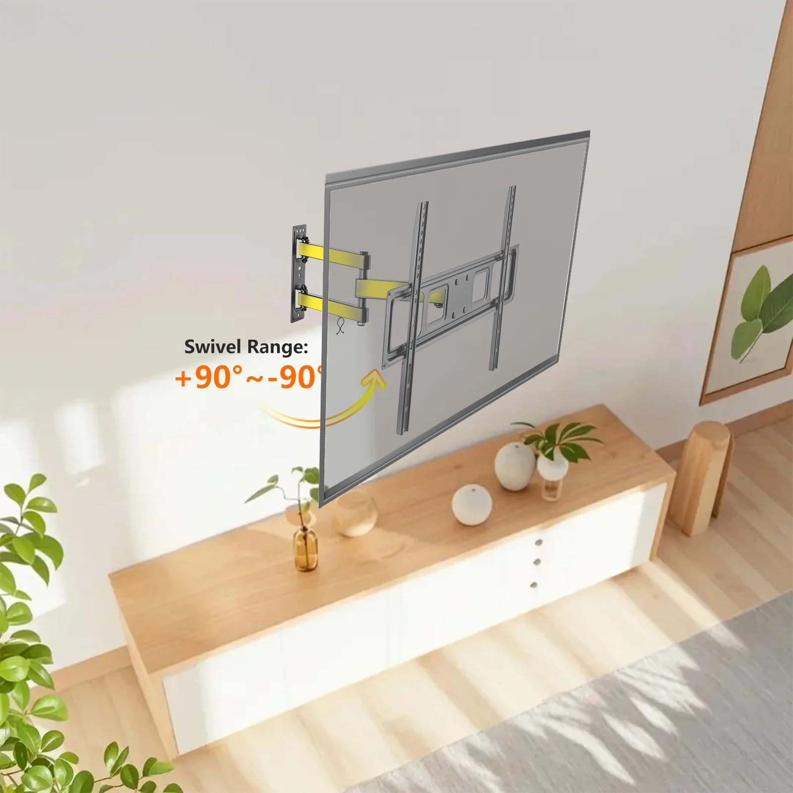 TV Wall Mount Compatible with 40 42 43 50 55 58 60 65 70 inch (37-70 in), Full M - Thumbnail 5