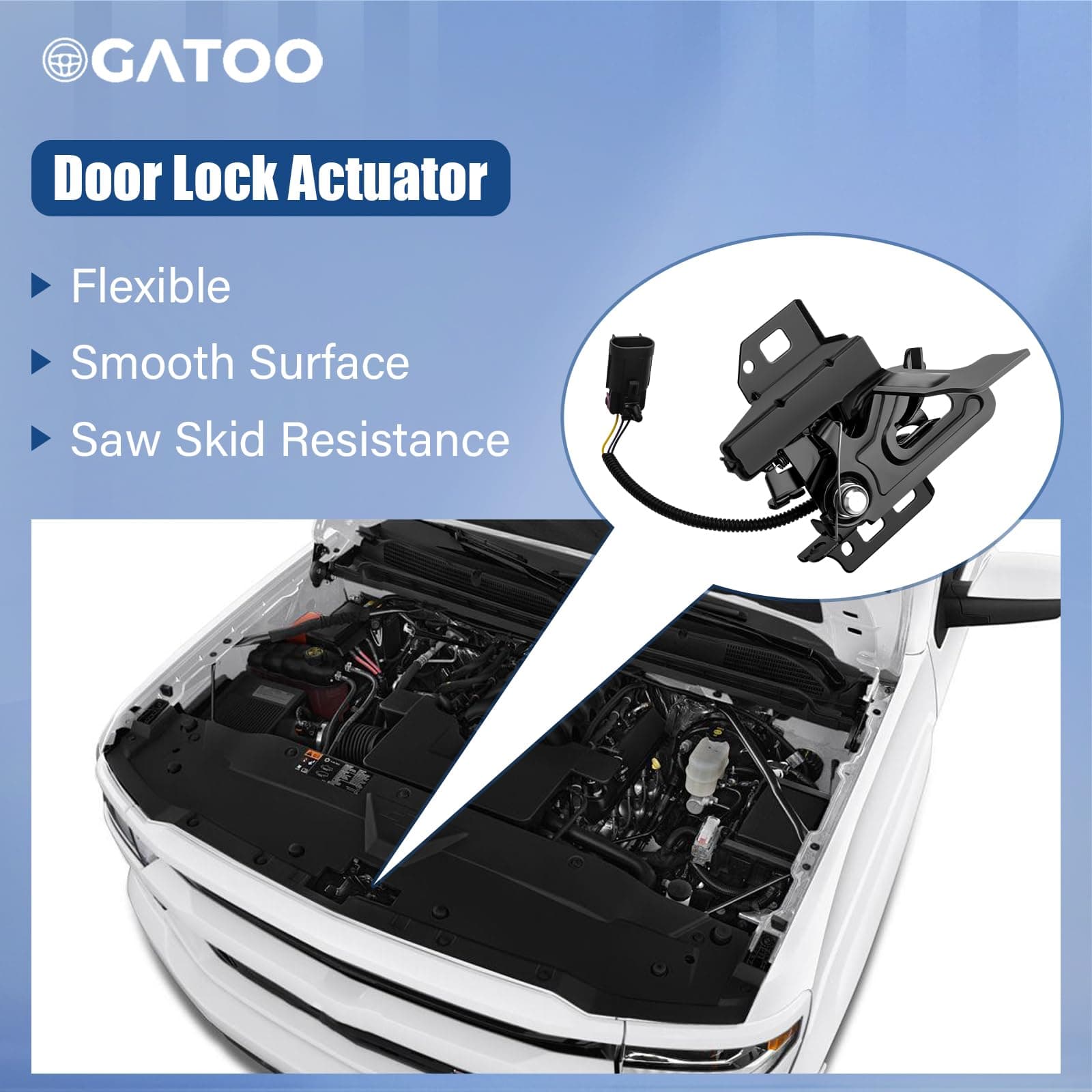 Front Hood Latch Lock Assembly Fit for Chevy Tahoe Silverado Suburban Impala Ava - Thumbnail 4