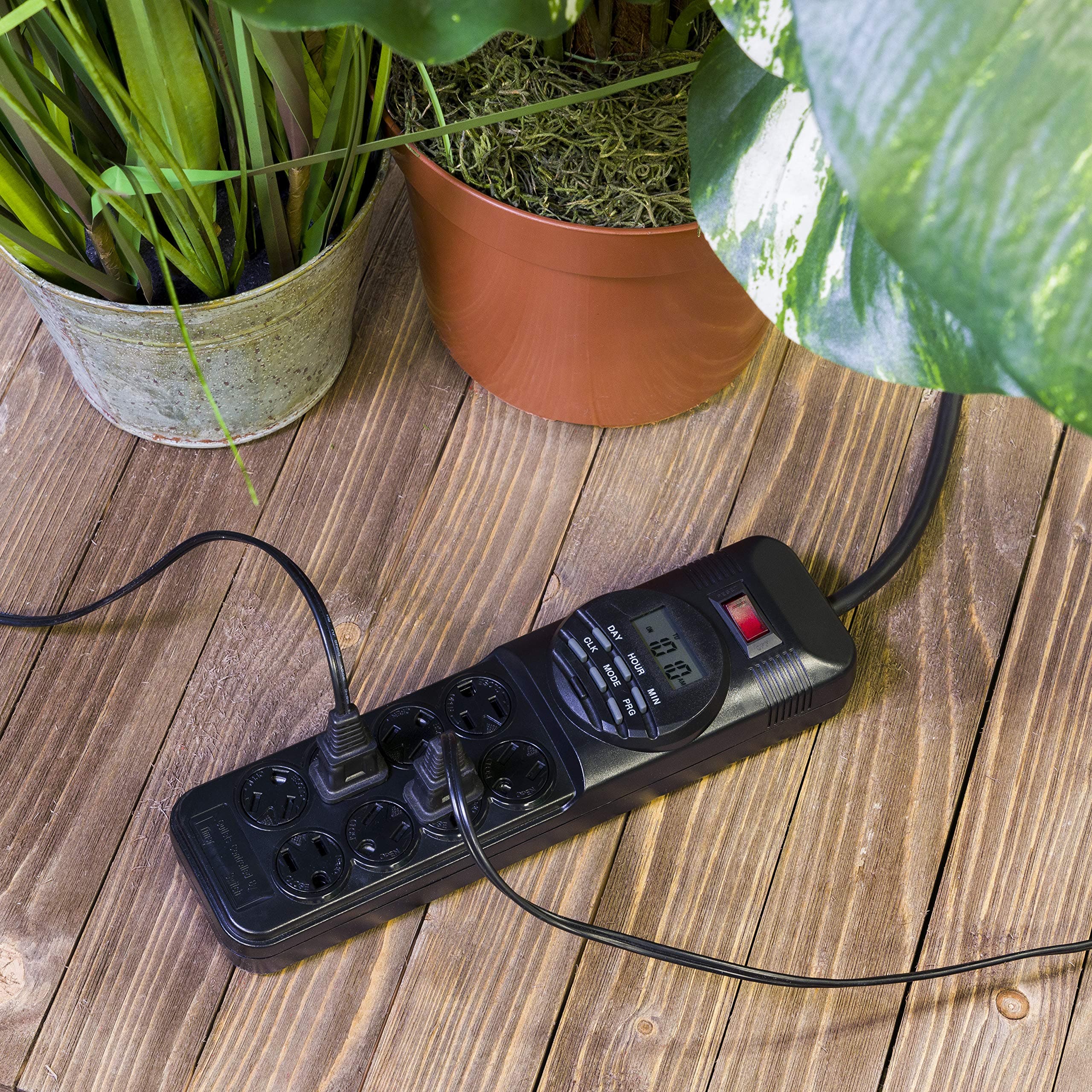 GE 7-Day Digital Power Strip with Timer, 15 AMP, 1800W, 120V, 8 Outlet Timer, 4 - Thumbnail 5