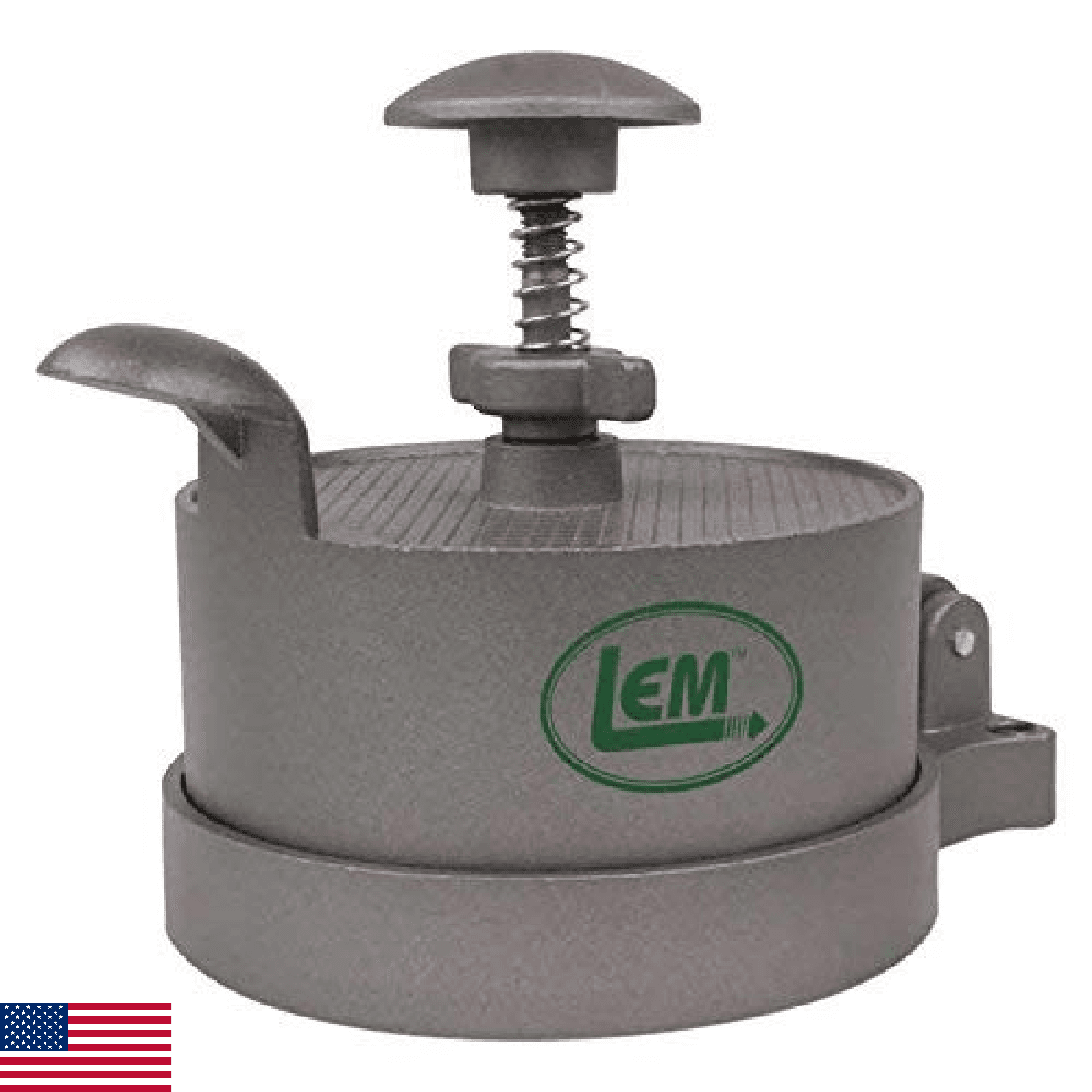 LEM Products Adjustable Burger Press, Spring-Loaded, Heavy-Duty Aluminum - Image 1