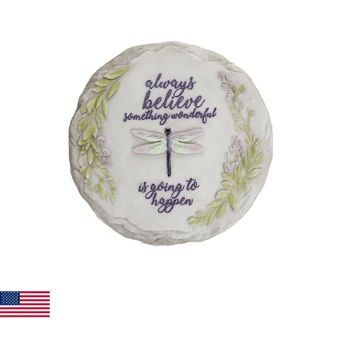 Spoontiques - Garden Décor - Always Believe Stepping Stone - Decorative Stone fo - Image 1