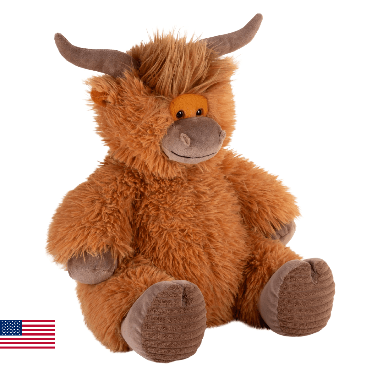 Wild Republic Snuggleluvs, Highland Cow, Weighted Stuffed Animal, 15 inches, Gif - Image 1