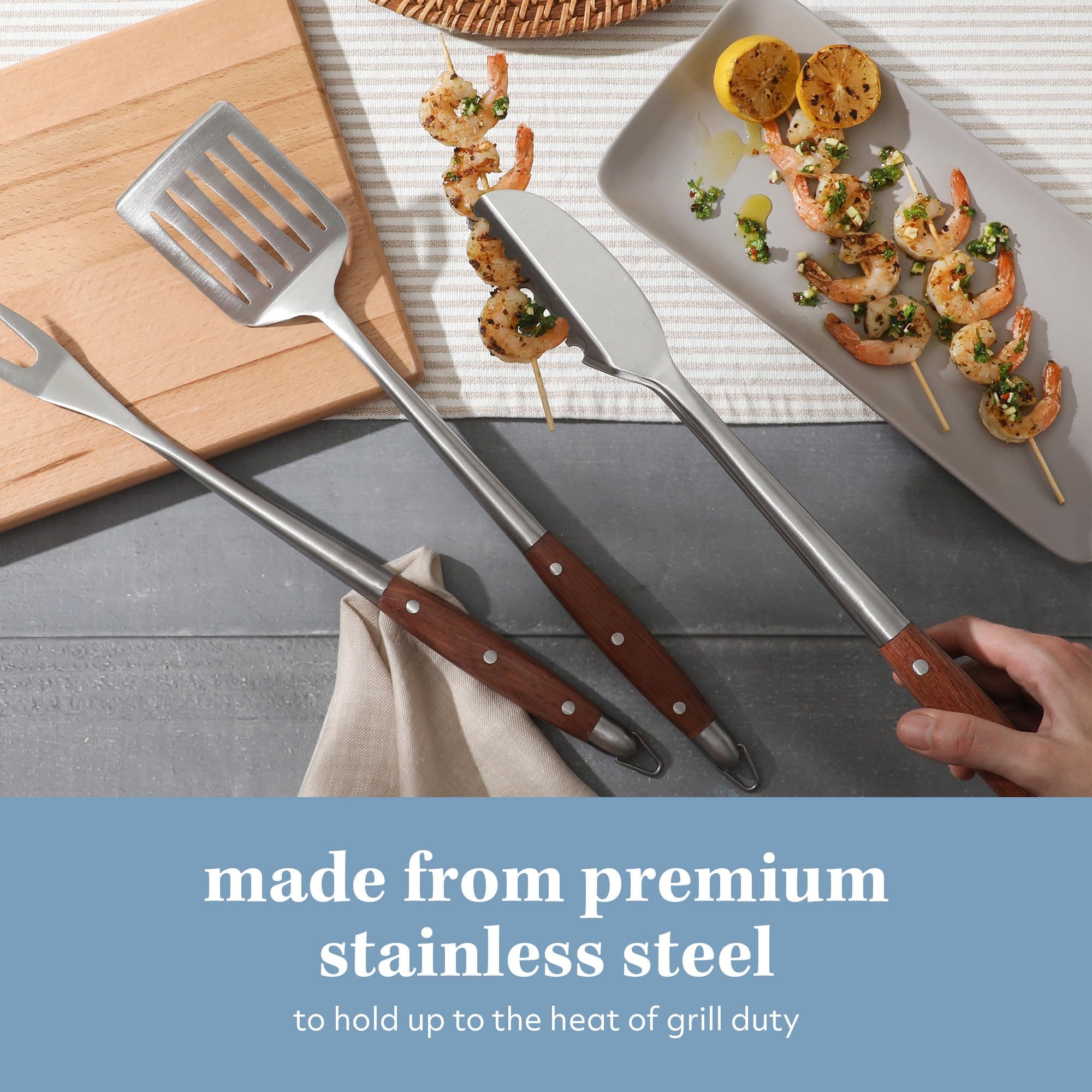 Sur La Table Kitchen Essentials Family Cookout Heavy Duty Stainless Steel Grilli - Thumbnail 4