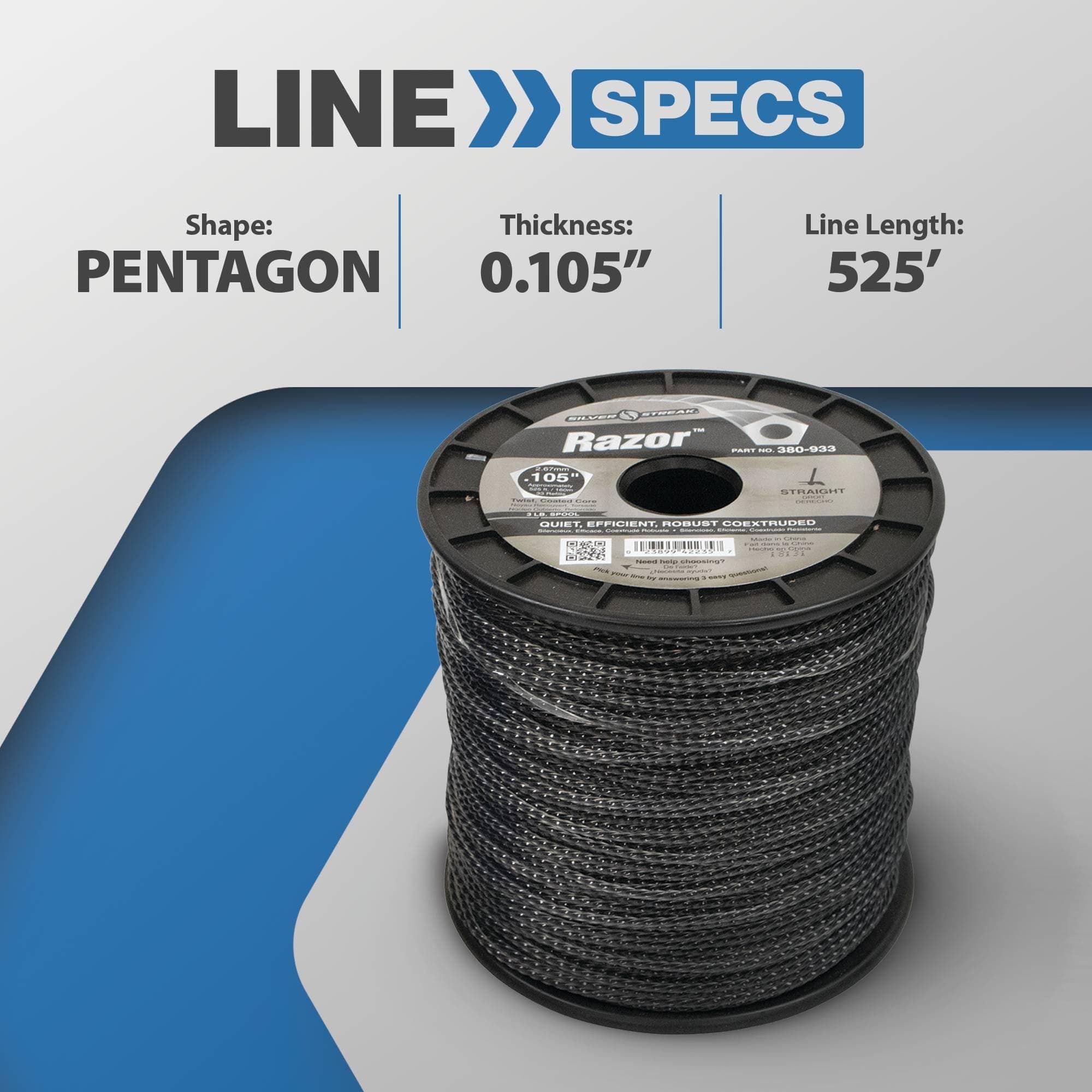 Stens Silver Streak Razor Trimmer Line .105 3lb Spool - Thumbnail 3