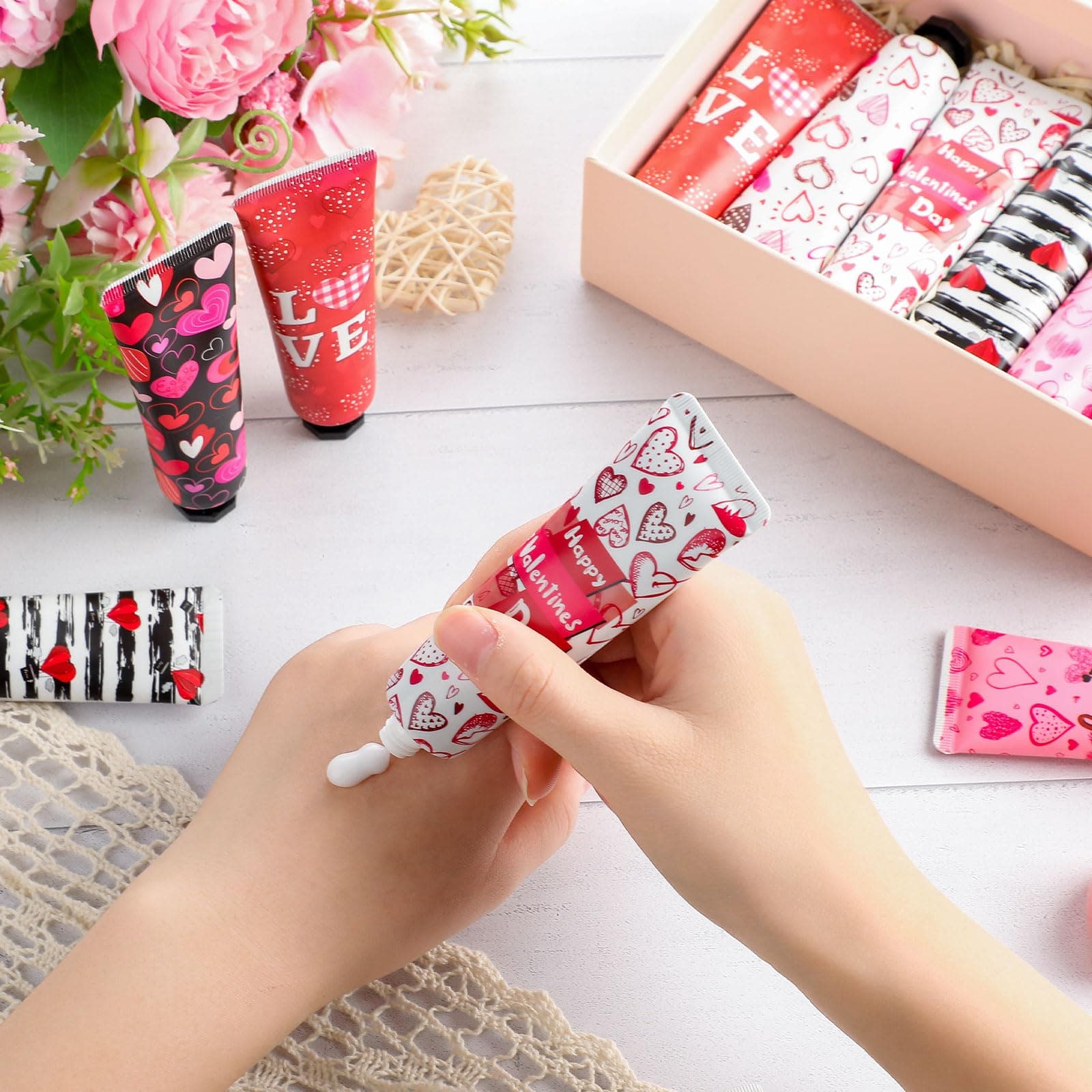 48 Pcs Valentine's Day Hand Cream Gift Bulk Valentine Gift Basket Stuffers Love - Thumbnail 6