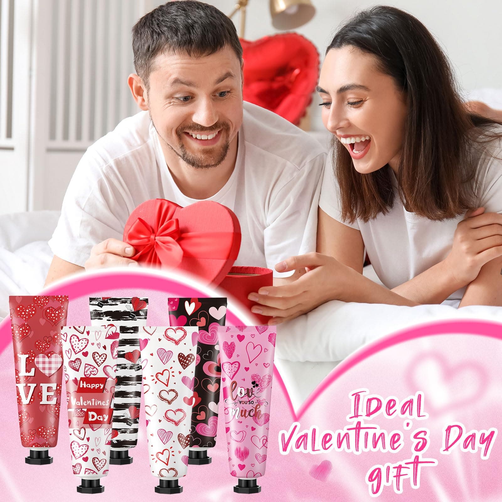 48 Pcs Valentine's Day Hand Cream Gift Bulk Valentine Gift Basket Stuffers Love - Thumbnail 5
