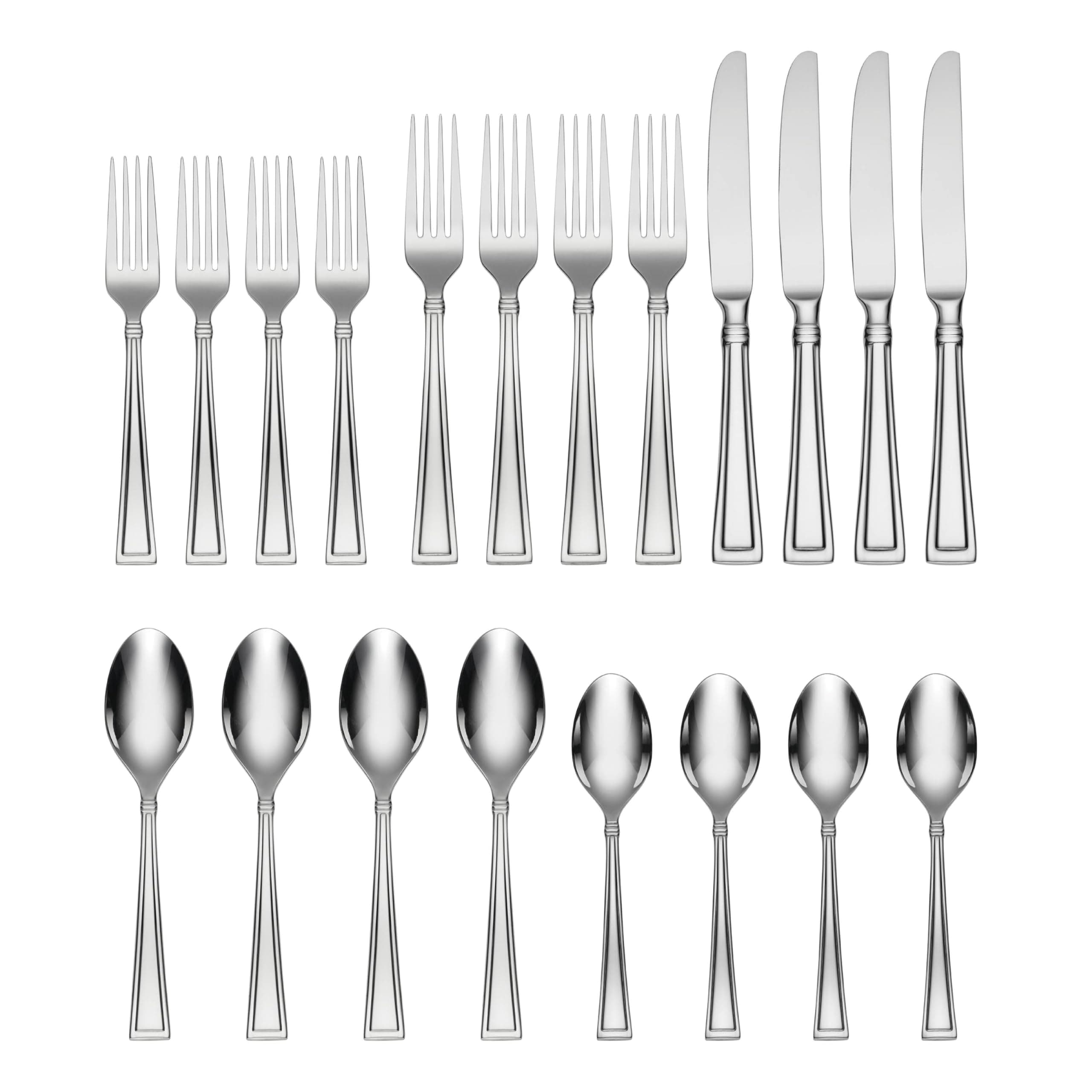 Oneida Butler 20 Piece Everyday Flatware, Service for 4, 18/0 Stainless Steel, S - Thumbnail 2