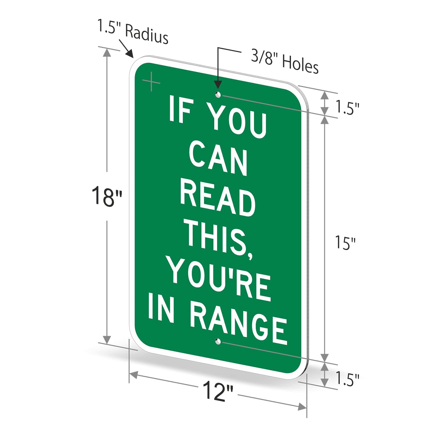 "If You Can Read This, You're In Range" Shooting Range Sign By SmartSign | 12" x - Thumbnail 6